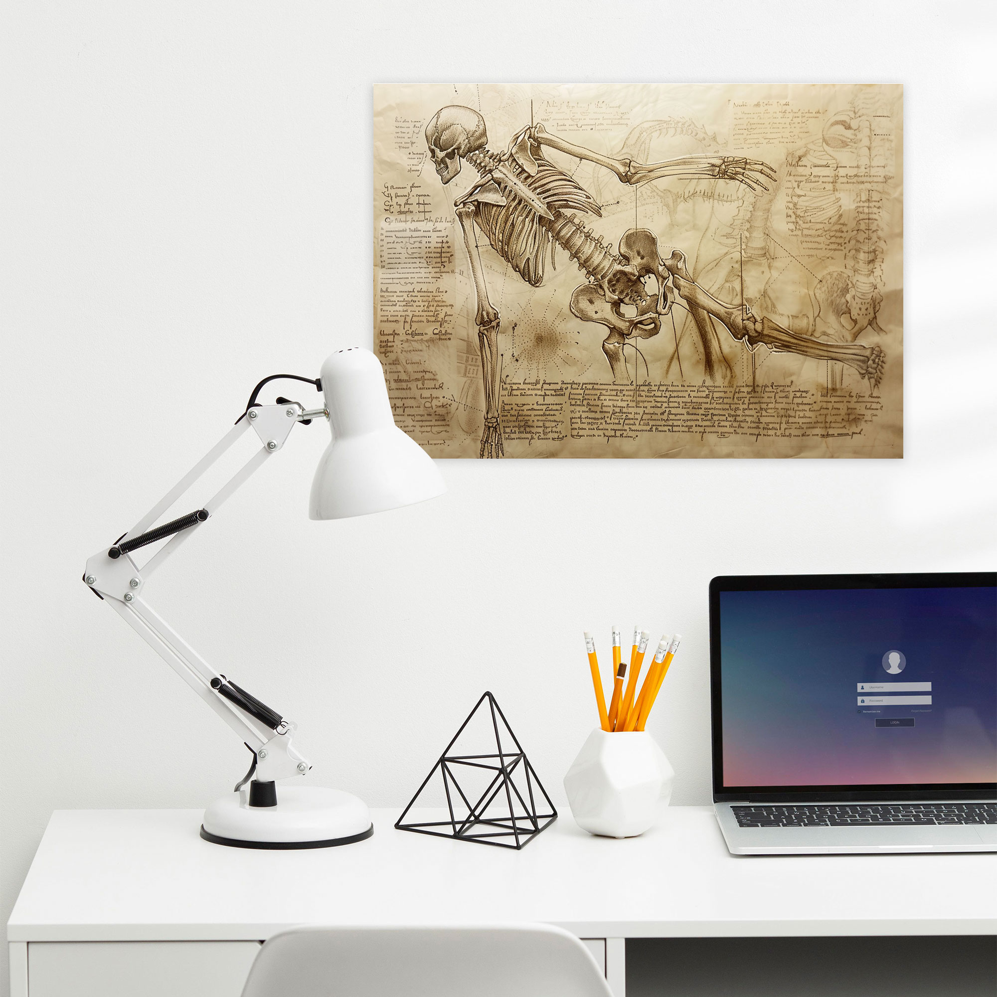 Leonardo Da Vinci Wall Art - Anatomical Sketches Canvas Print - Leonardo Da Vinci, Canvas Print, Canvas, Home Decoration