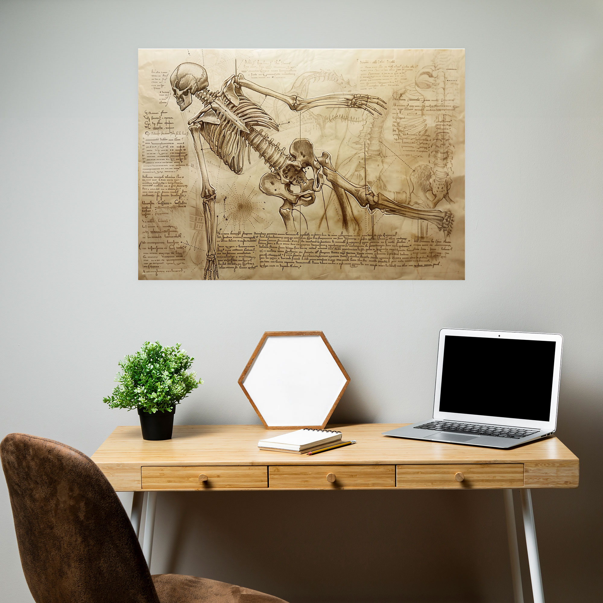 Leonardo Da Vinci Wall Art - Anatomical Sketches Canvas Print - Leonardo Da Vinci, Canvas Print, Canvas, Home Decoration