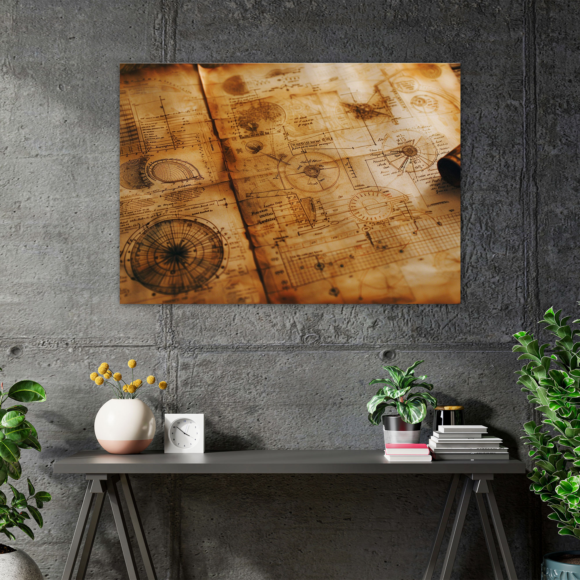 Leonardo Da Vinci Wall Decoration - Scientific Diagrams Canvas Print - Leonardo Da Vinci, Leonardo Da Vinci, Canvas Print, Home Decoration