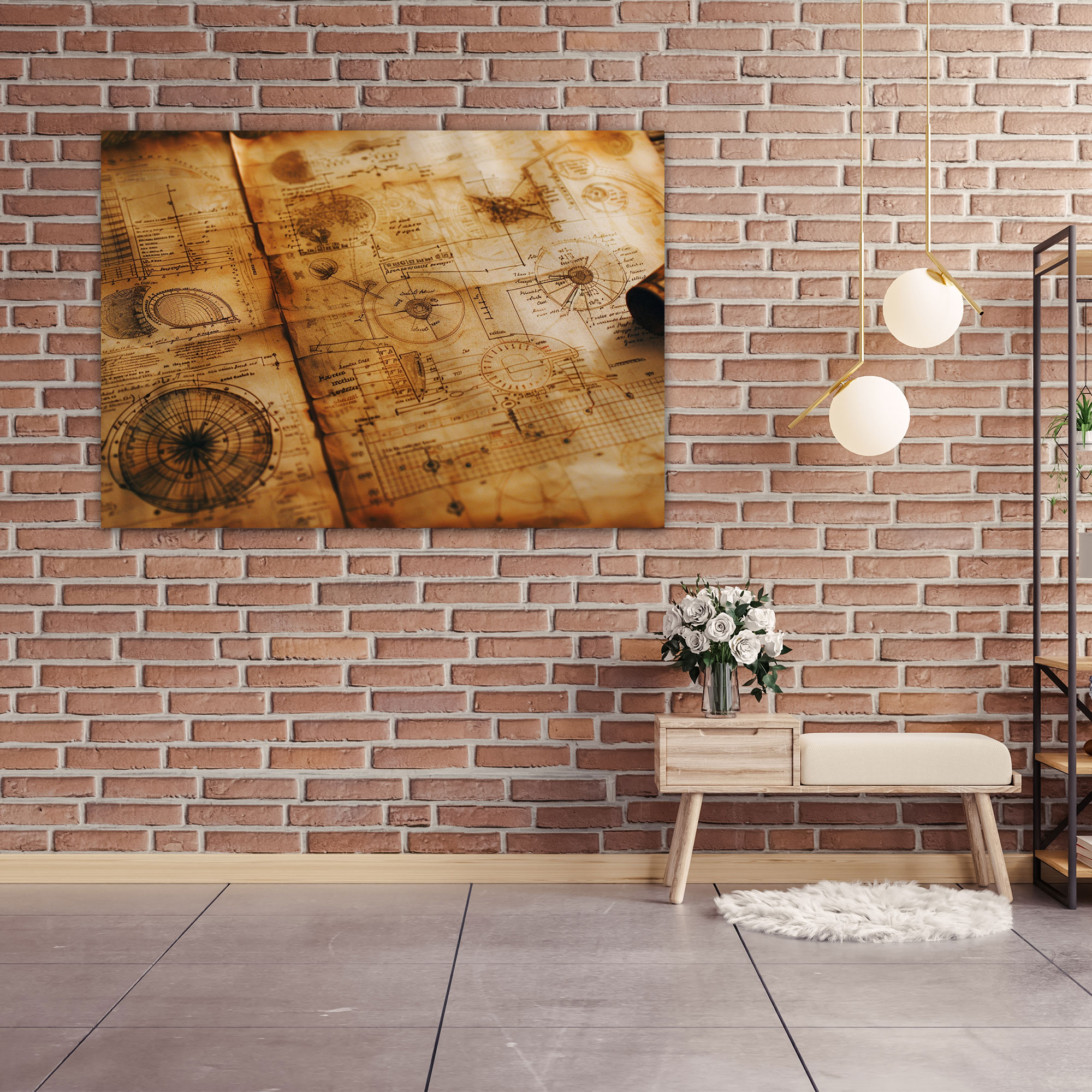Leonardo Da Vinci Wall Decoration - Scientific Diagrams Canvas Print - Leonardo Da Vinci, Leonardo Da Vinci, Canvas Print, Home Decoration