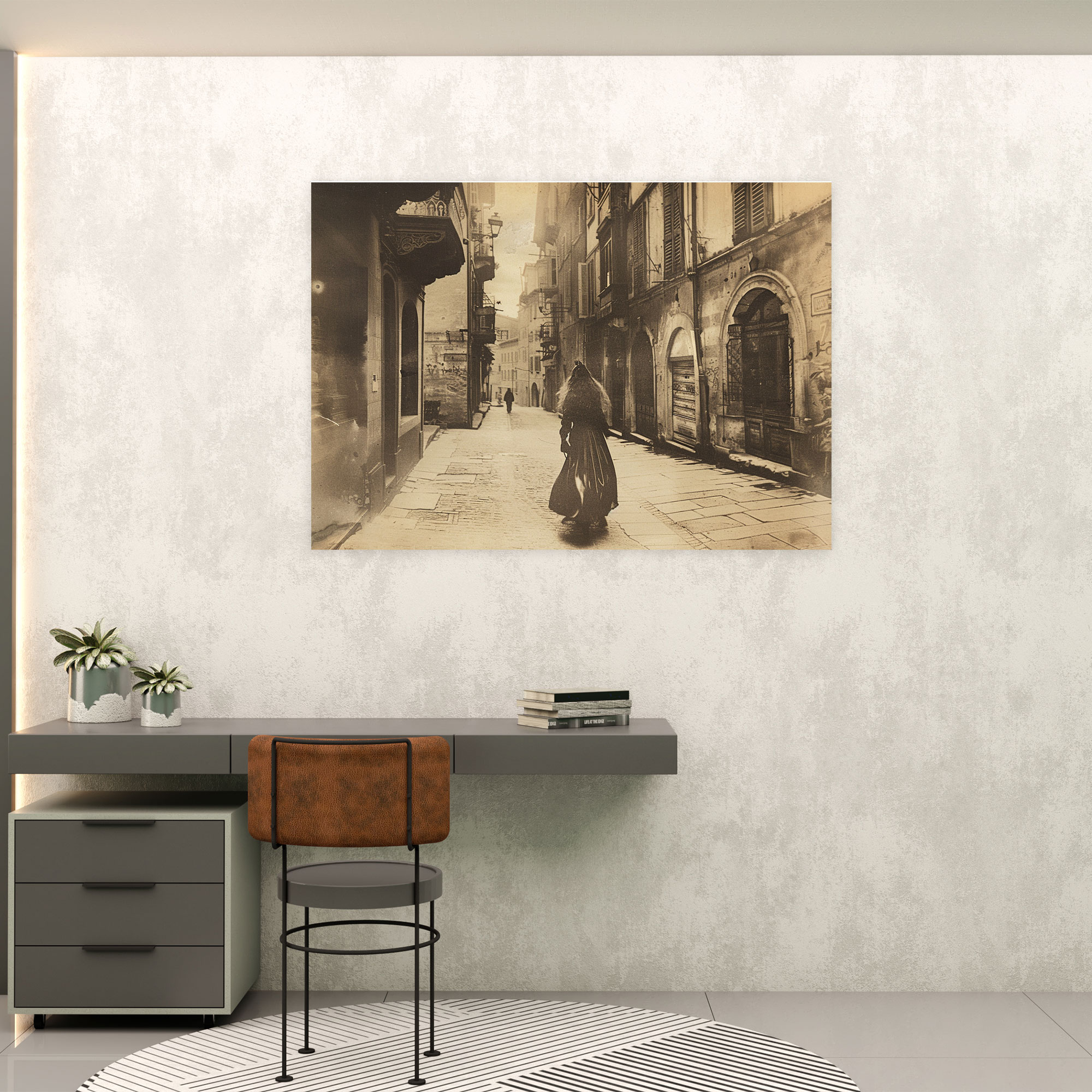 Leonardo Da Vinci Vintage Sepia Canvas Print - Leonardo Da Vinci, Canvas Print, Wall Decoration, Home Decoration