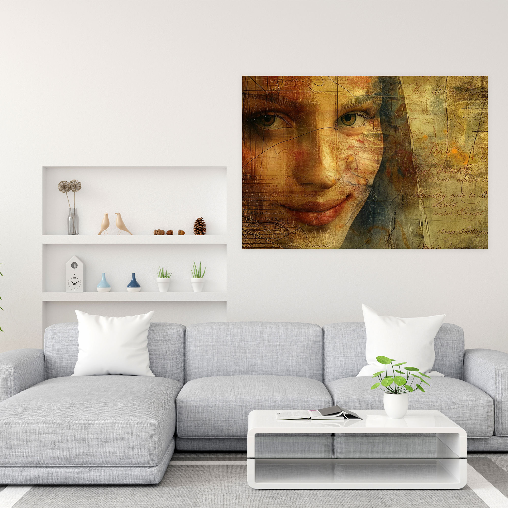 Leonardo Da Vinci Enigmatic Smile Wall Art - Leonardo Da Vinci, Canvas Wall Art, Wall Art, Leonardo Da Vinci