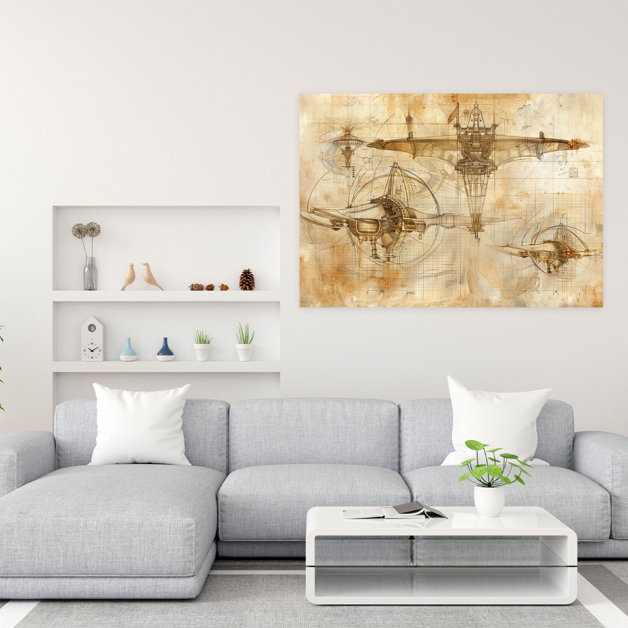 Leonardo Da Vinci Flying Machine Canvas Print - Leonardo Da Vinci, Leonardo Da Vinci, Canvas, Canvas Wall Art