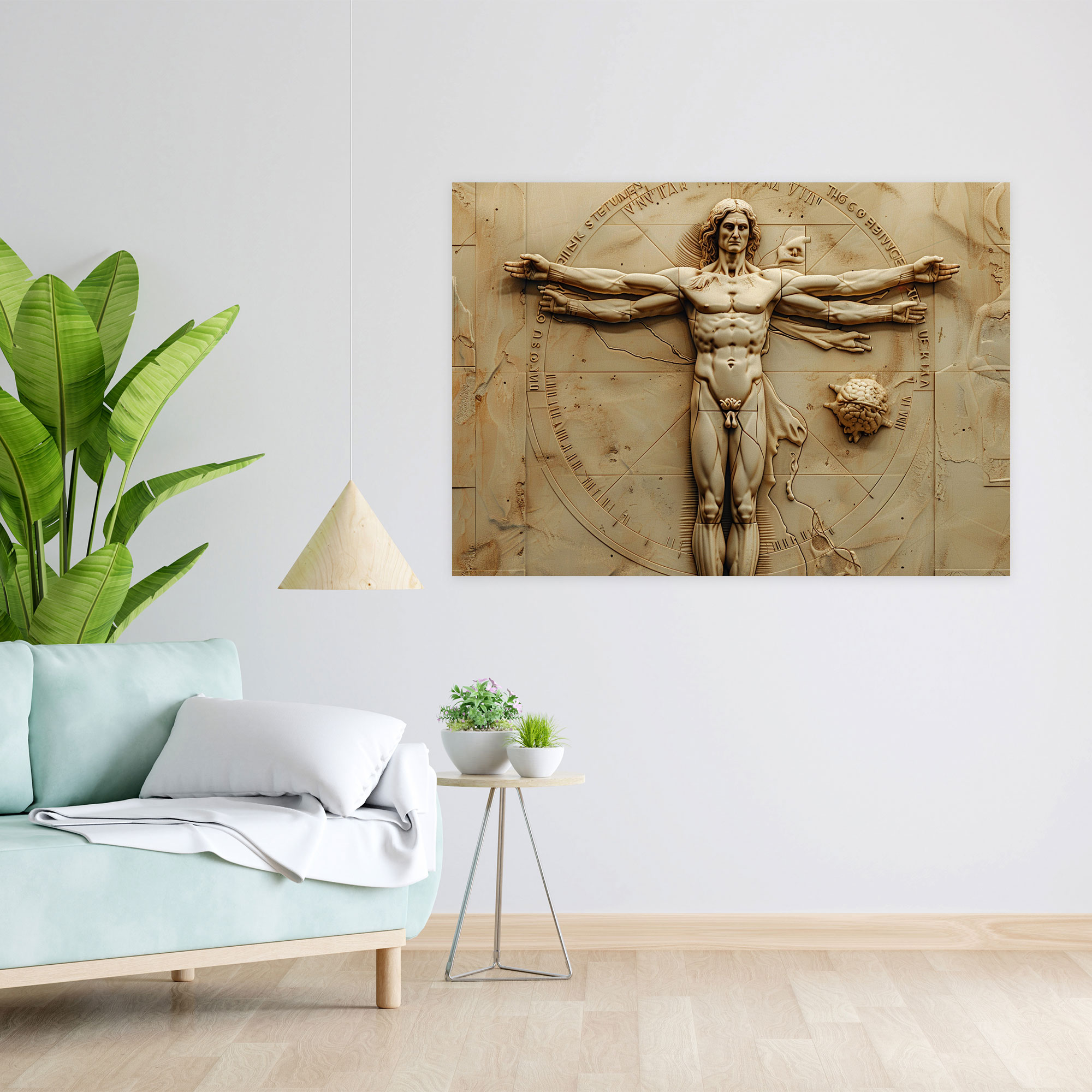 Leonardo Da Vinci Vitruvian Man Wall Decoration - Leonardo Da Vinci, Canvas, Home Decoration, Wall Decoration
