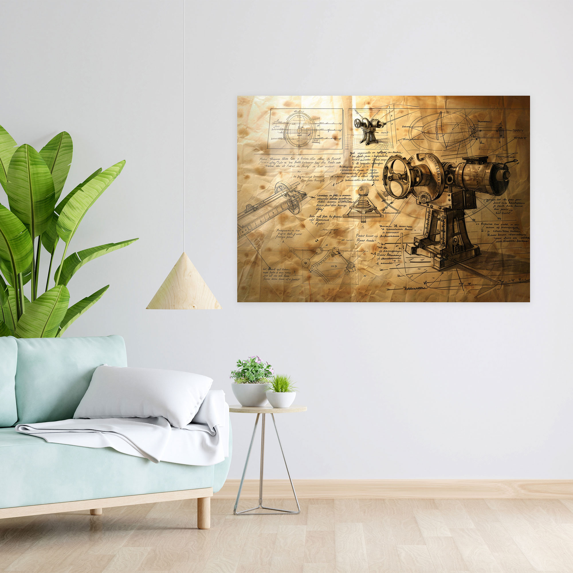 Leonardo Da Vinci Sketches Of Inventions Canvas Print - Leonardo Da Vinci, Canvas Print, Leonardo Da Vinci, Canvas Wall Art