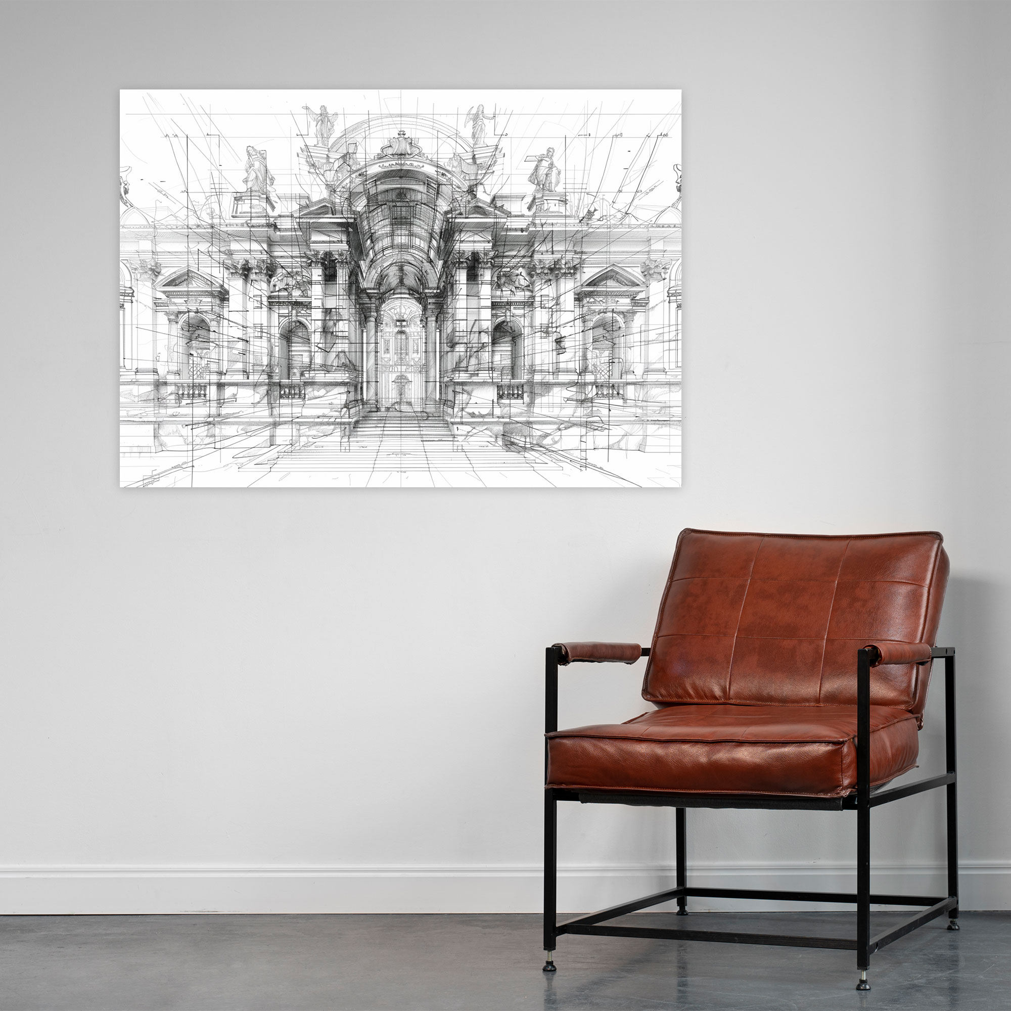 Architectural Blueprint By Leonardo Da Vinci Canvas Print - Leonardo Da Vinci, Canvas Print, Canvas, Leonardo Da Vinci