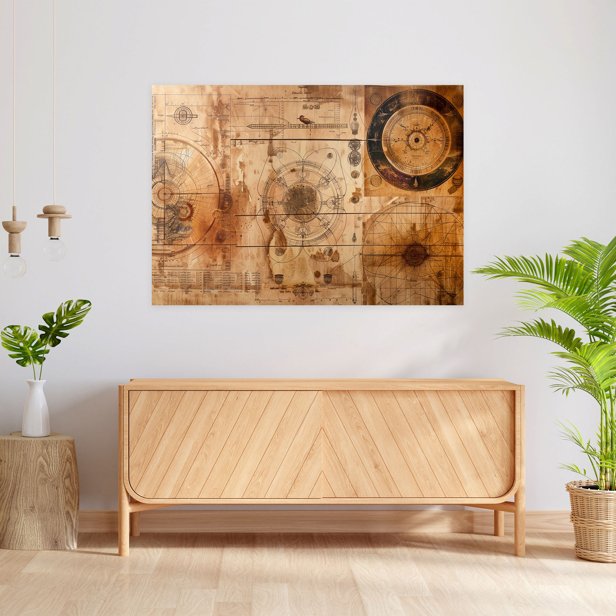 Leonardo Da Vinci Scientific Diagram Wall Decoration - Leonardo Da Vinci, Canvas, Canvas Wall Art, Home Decoration