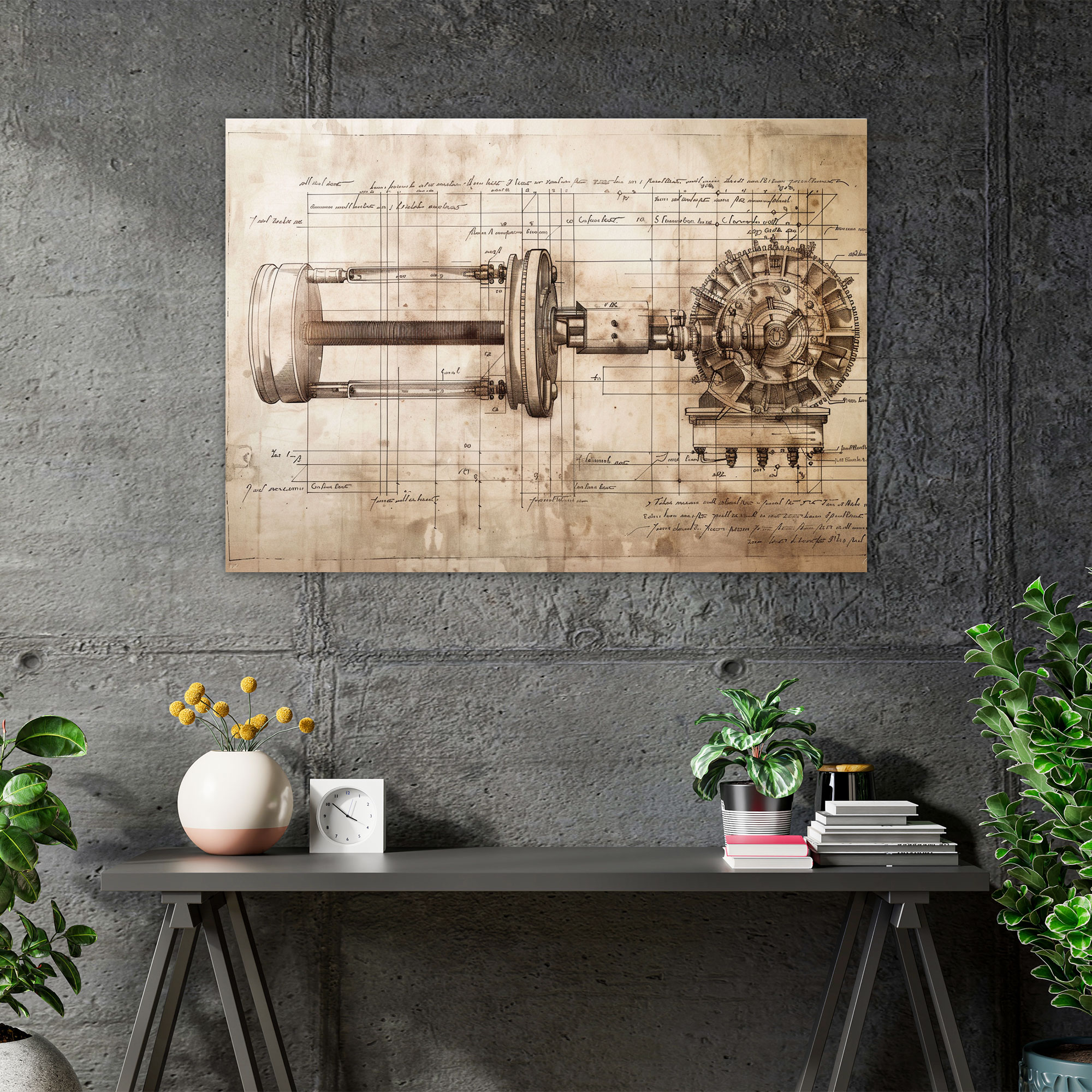 Leonardo Da Vinci Mechanical Invention Canvas Print - Leonardo Da Vinci, Wall Art, Home Decoration, Canvas Print