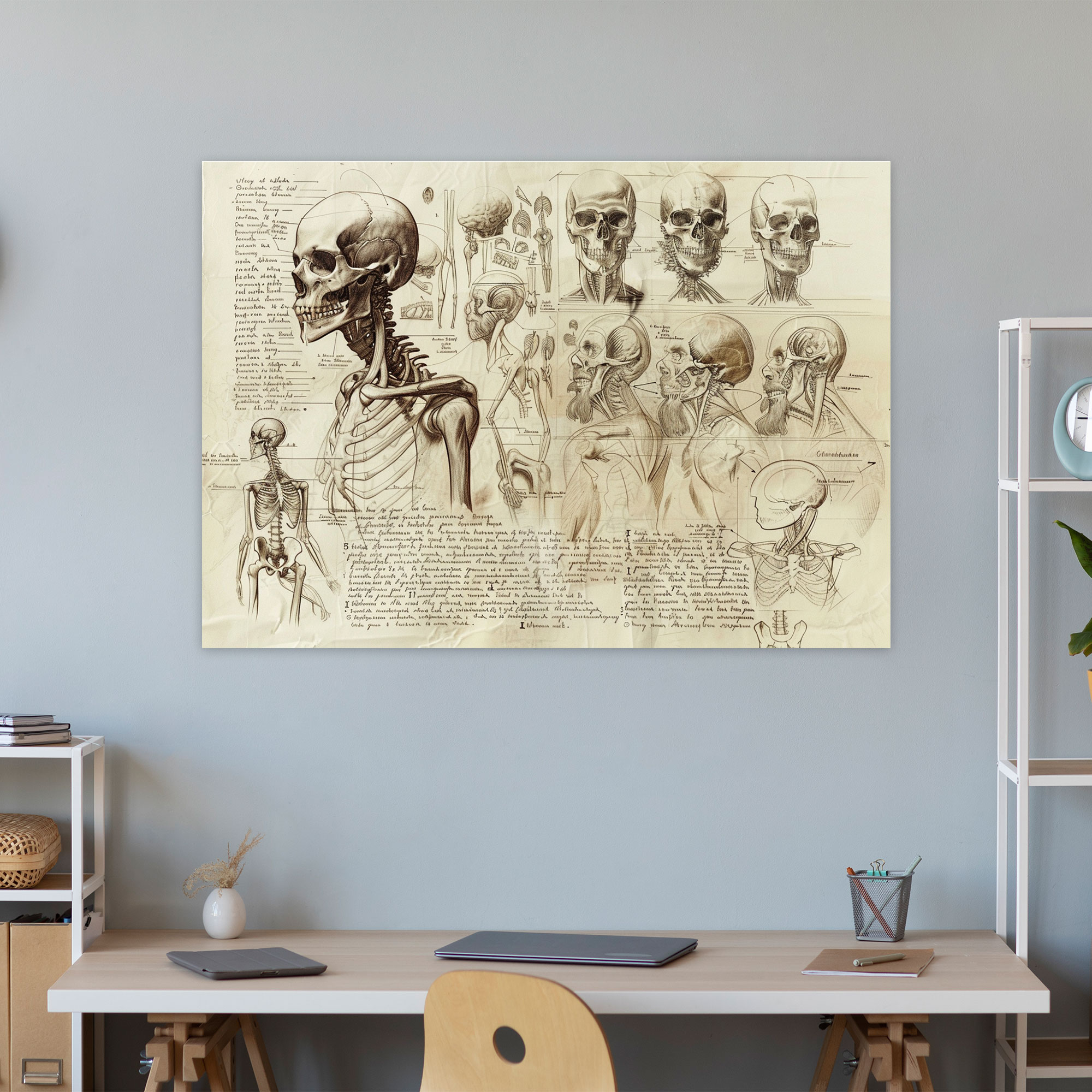 Leonardo Da Vinci Anatomik Duvar Sanatı - Duvar Dekorasyonu Ev Dekorasyonu Kanvas Tablo Sanatı