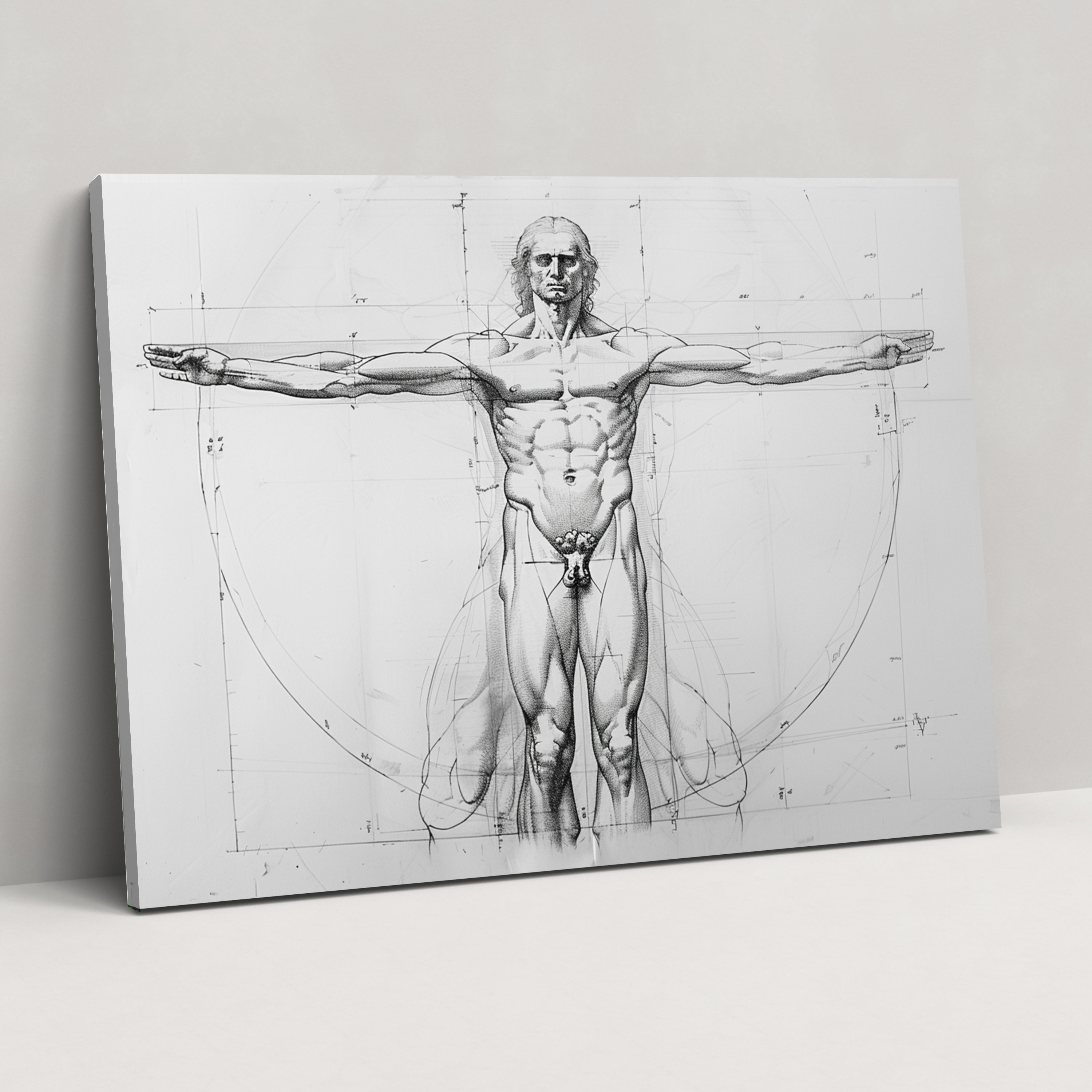 Human Proportions Wall Decoration - Leonardo Da Vinci, Wall Art, Home Decoration, Canvas