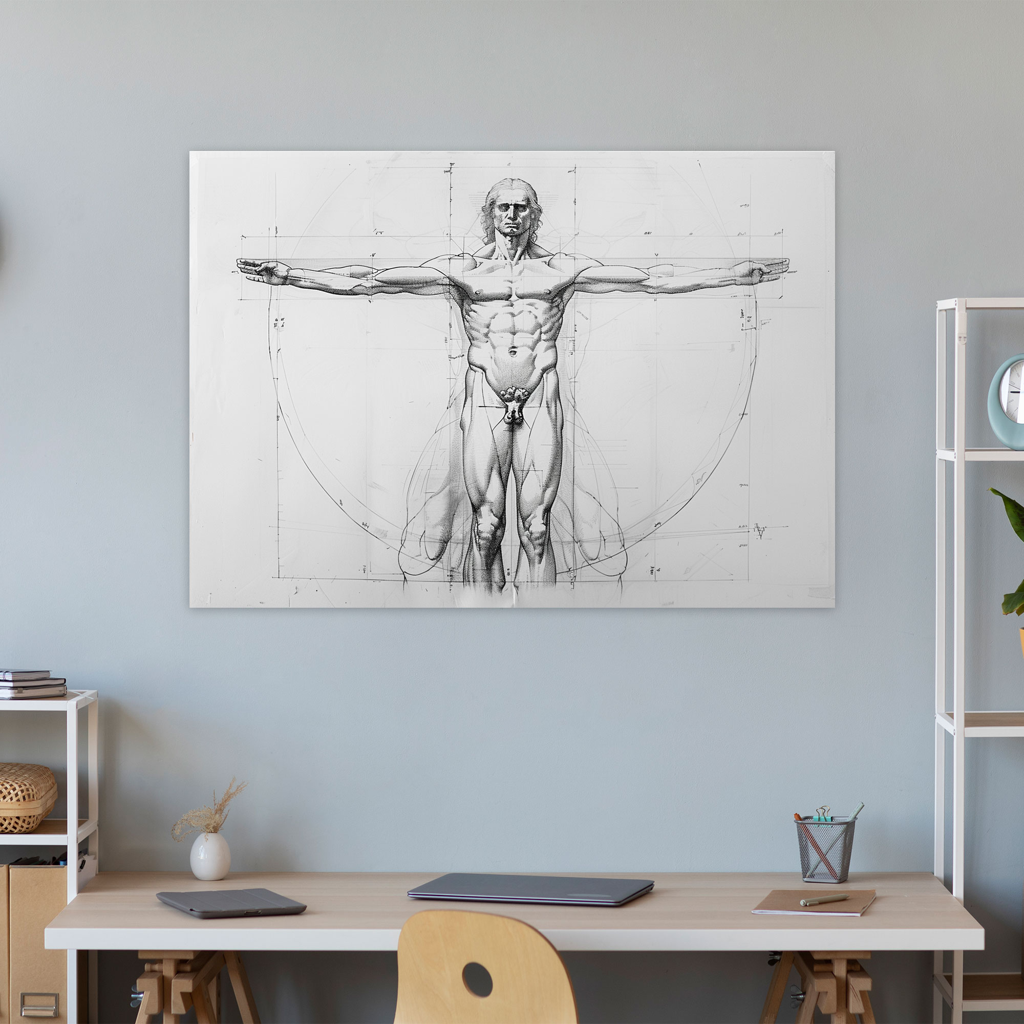Human Proportions Wall Decoration - Leonardo Da Vinci, Wall Art, Home Decoration, Canvas