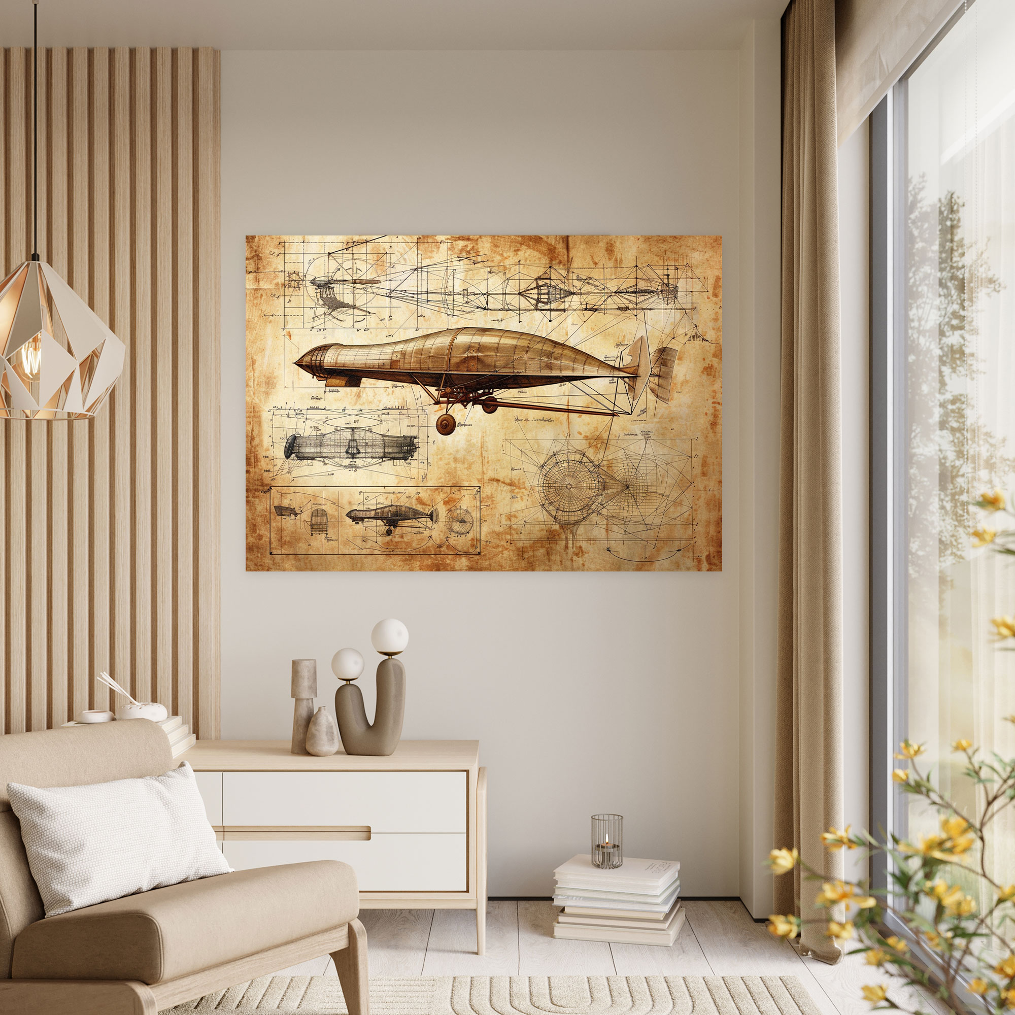 Leonardo Da Vinci Flying Machines Canvas Print - Leonardo Da Vinci, Canvas Wall Art, Leonardo Da Vinci, Wall Decoration