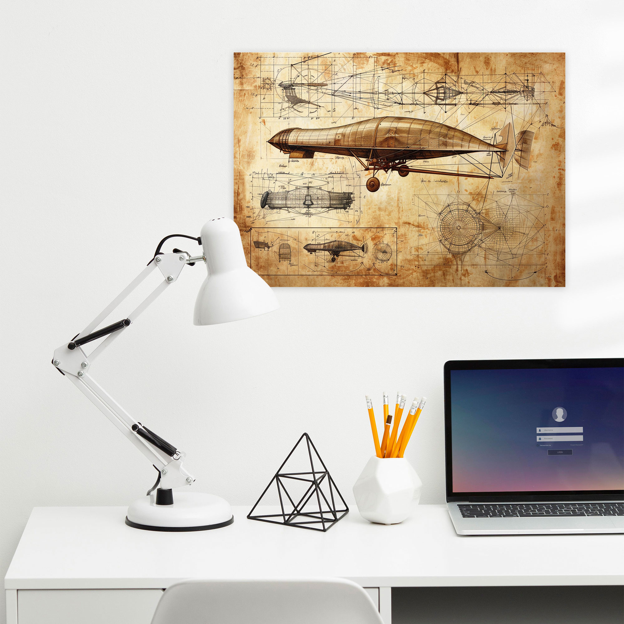 Leonardo Da Vinci Flying Machines Canvas Print - Leonardo Da Vinci, Canvas Wall Art, Leonardo Da Vinci, Wall Decoration