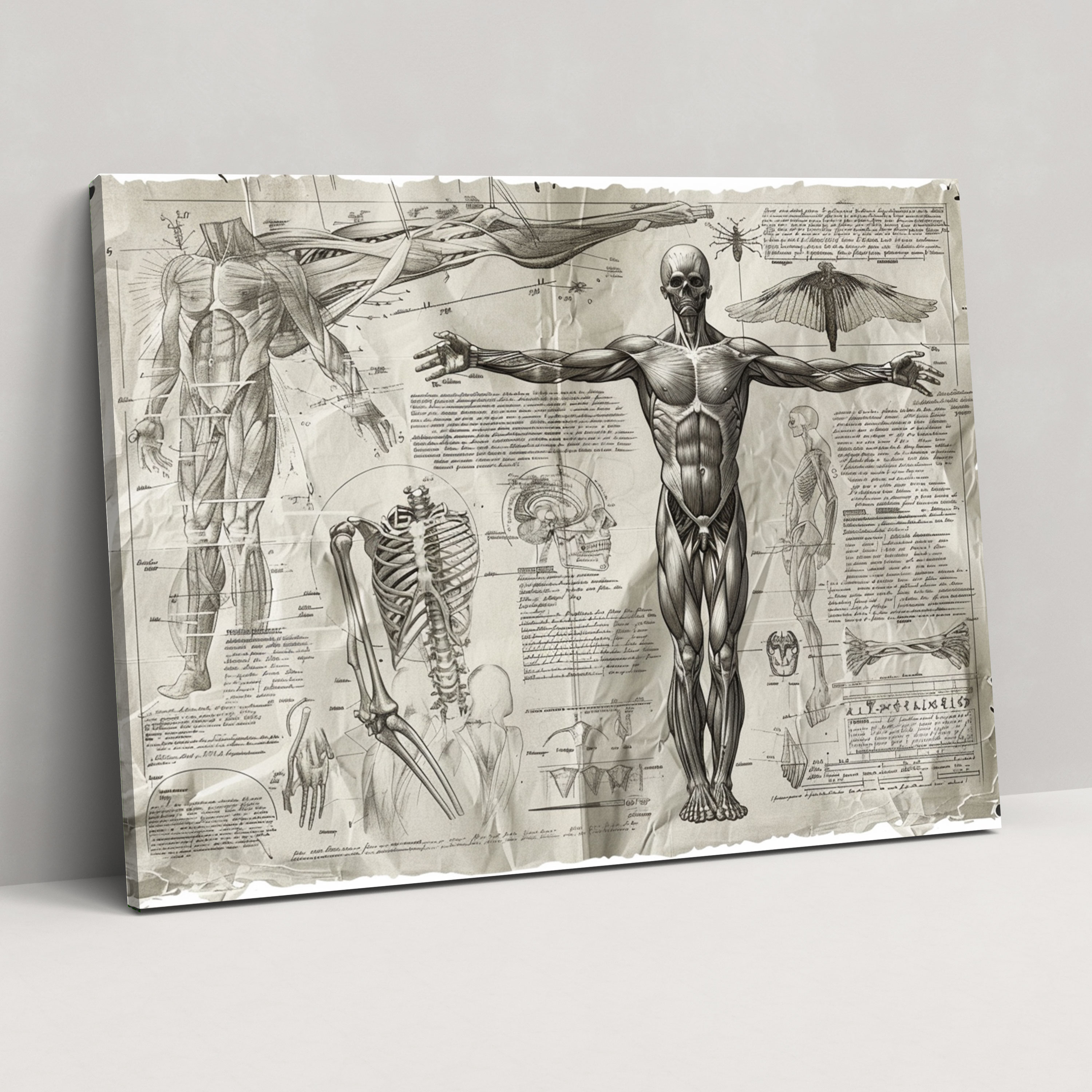 Leonardo Da Vinci Anatomical Canvas Print - Leonardo Da Vinci, Canvas Print, Canvas, Wall Decoration