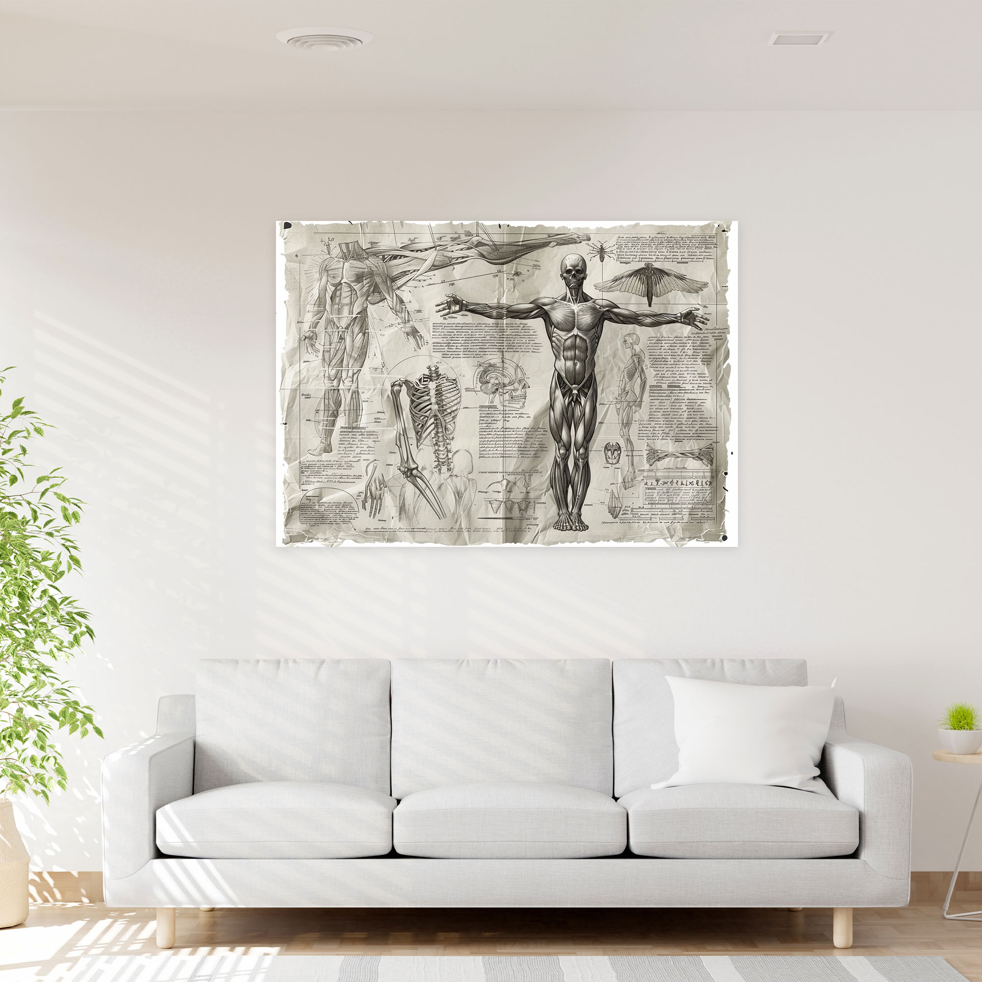 Leonardo Da Vinci Anatomical Canvas Print - Leonardo Da Vinci, Canvas Print, Canvas, Wall Decoration