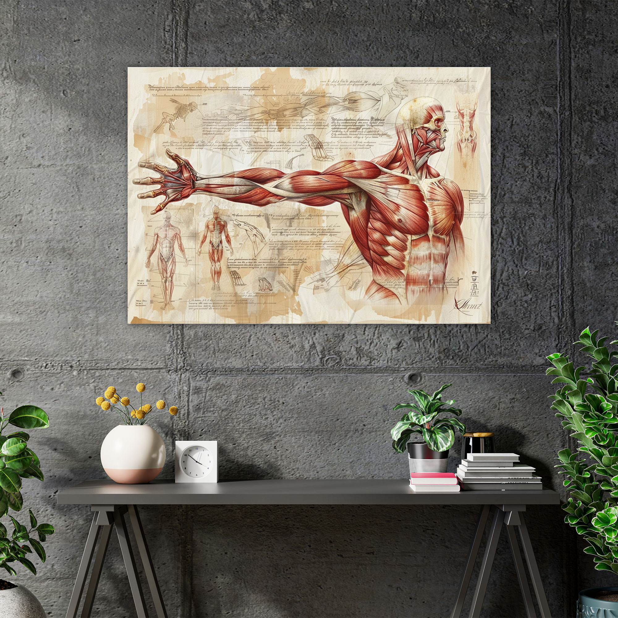 Human Anatomy Leonardo Da Vinci Canvas Print - Leonardo Da Vinci, Canvas Wall Art, Wall Art, Wall Decoration