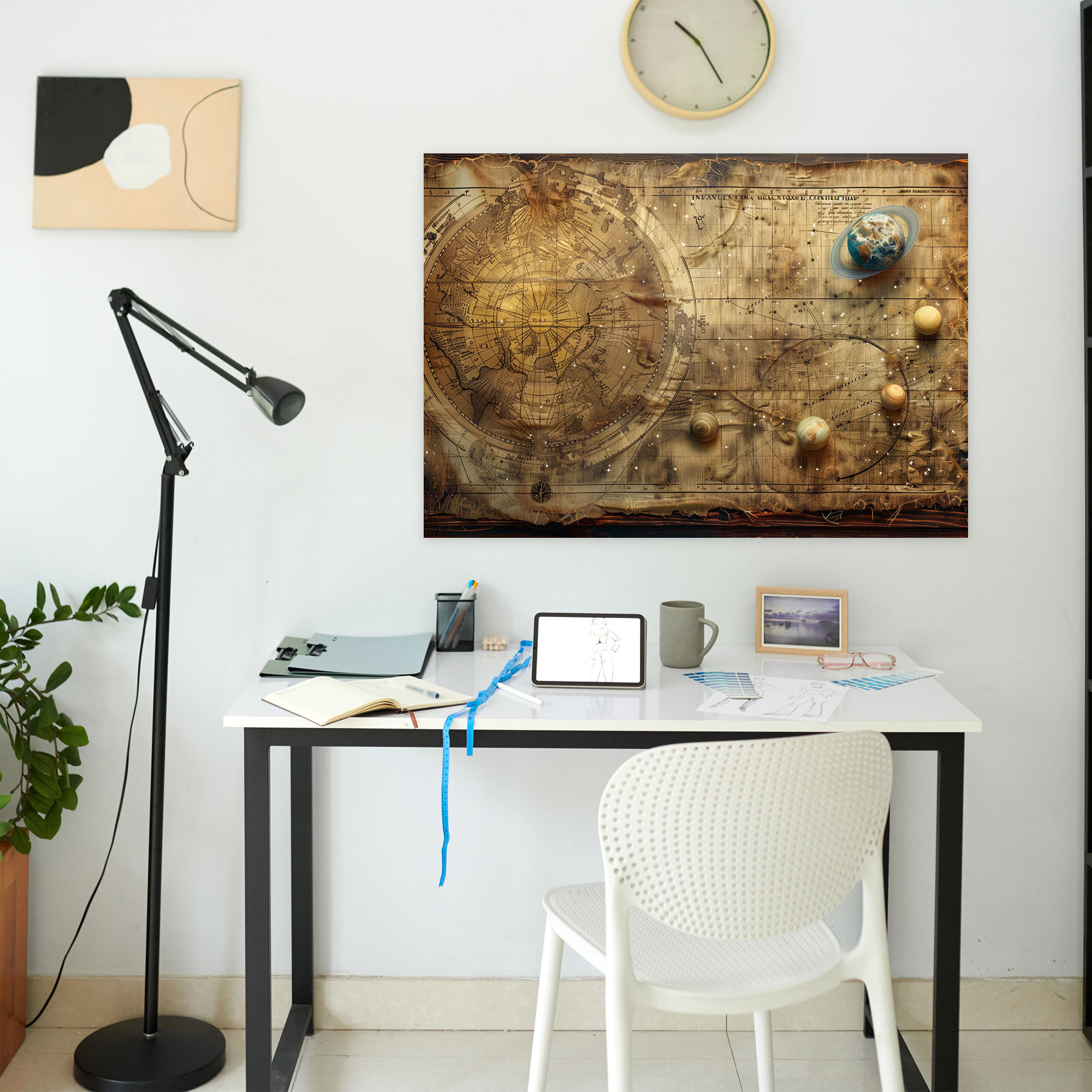 Celestial Map Leonardo Da Vinci Wall Art - Leonardo Da Vinci, Wall Decoration, Canvas Wall Art, Leonardo Da Vinci