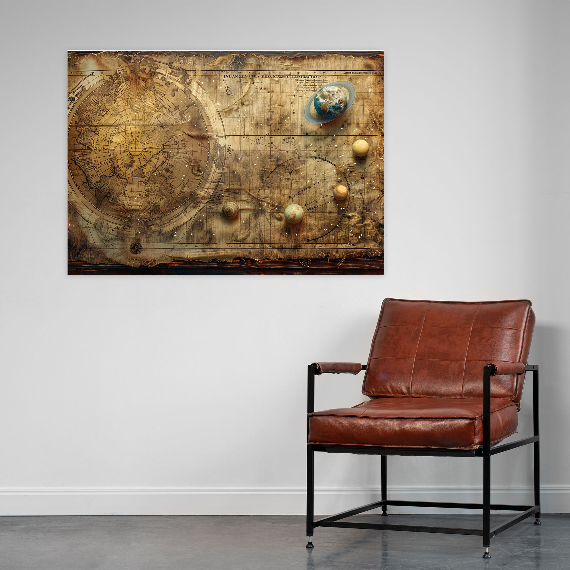 Celestial Map Leonardo Da Vinci Wall Art - Leonardo Da Vinci, Wall Decoration, Canvas Wall Art, Leonardo Da Vinci