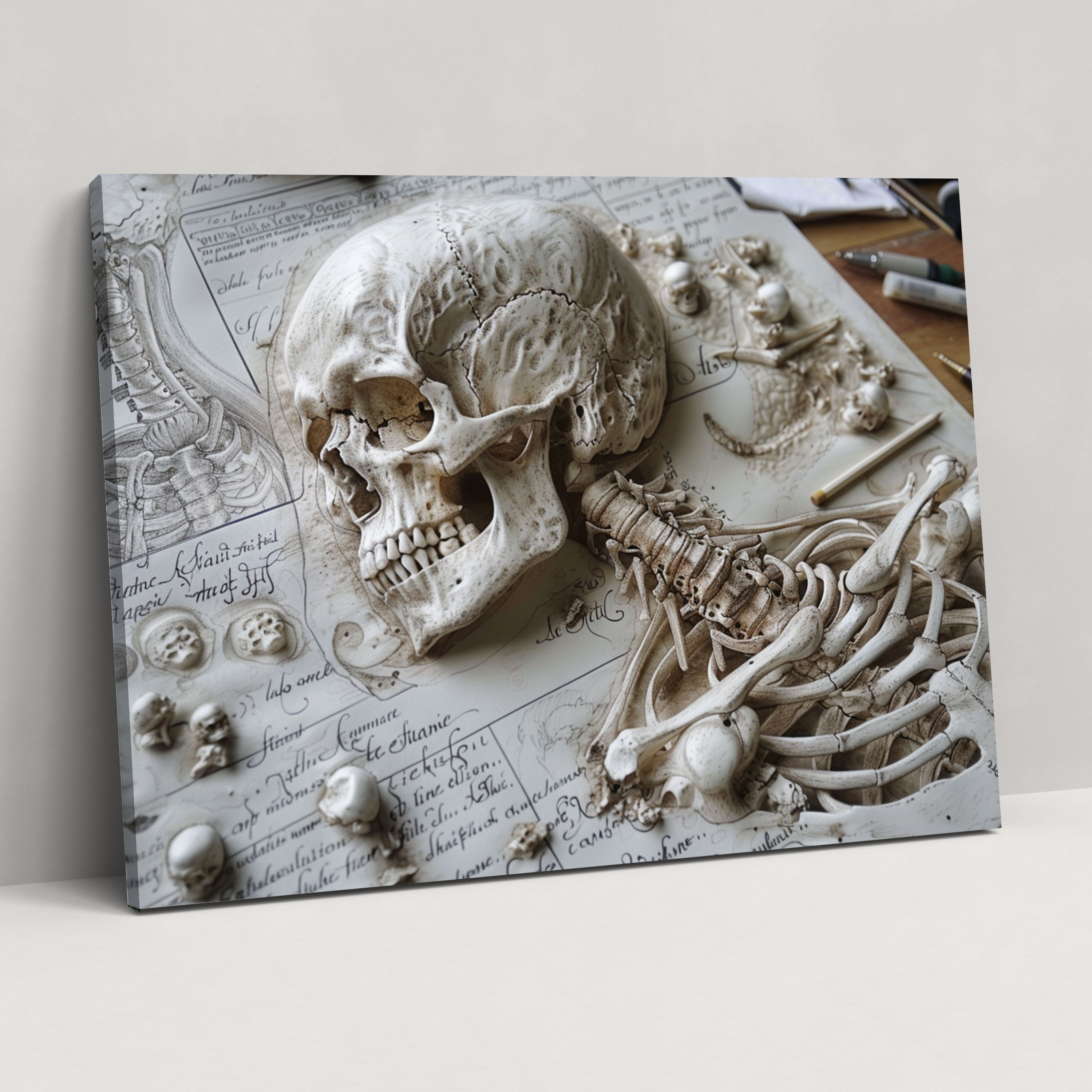 Renaissance Anatomical Sketches Wall Art - Leonardo Da Vinci, Canvas Wall Art, Canvas, Home Decoration