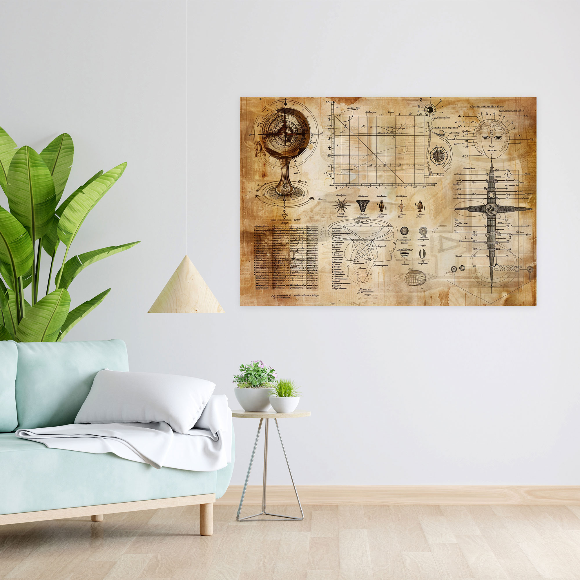 Da Vinci Scientific Diagrams Canvas Print - Leonardo Da Vinci, Canvas Wall Art, Home Decoration, Wall Decoration