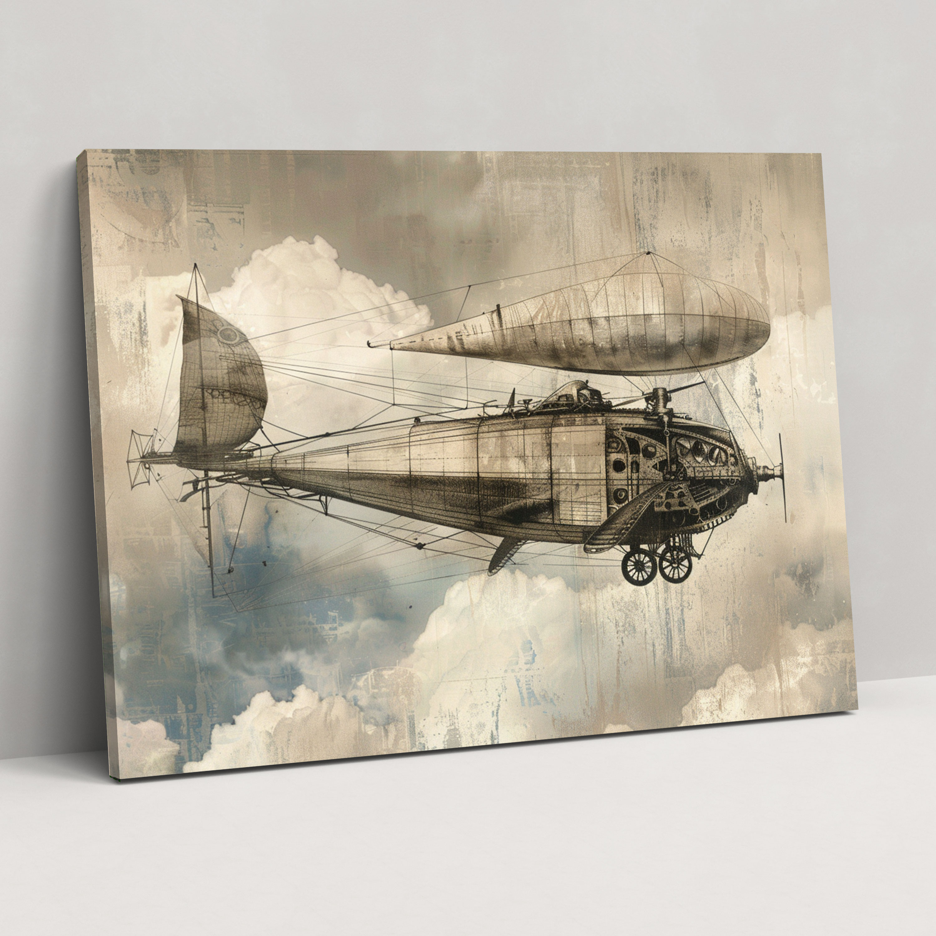 Aerial Inventions Canvas Print - Leonardo Da Vinci, Canvas, Canvas Print, Wall Decoration