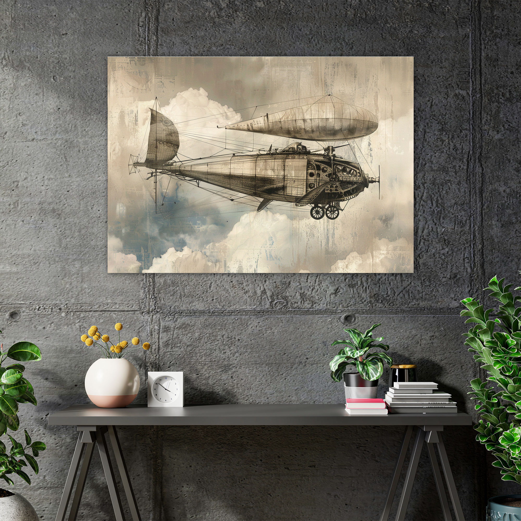 Aerial Inventions Canvas Print - Leonardo Da Vinci, Canvas, Canvas Print, Wall Decoration