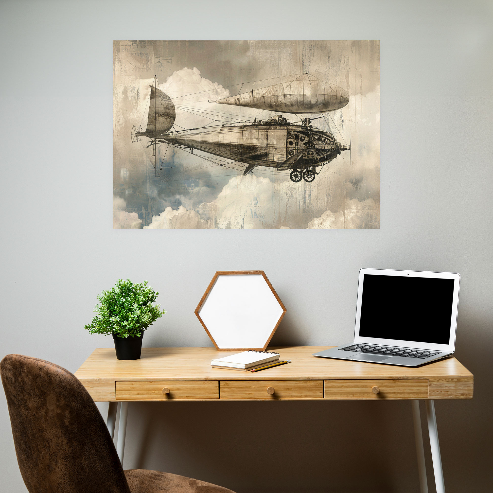 Aerial Inventions Canvas Print - Leonardo Da Vinci, Canvas, Canvas Print, Wall Decoration