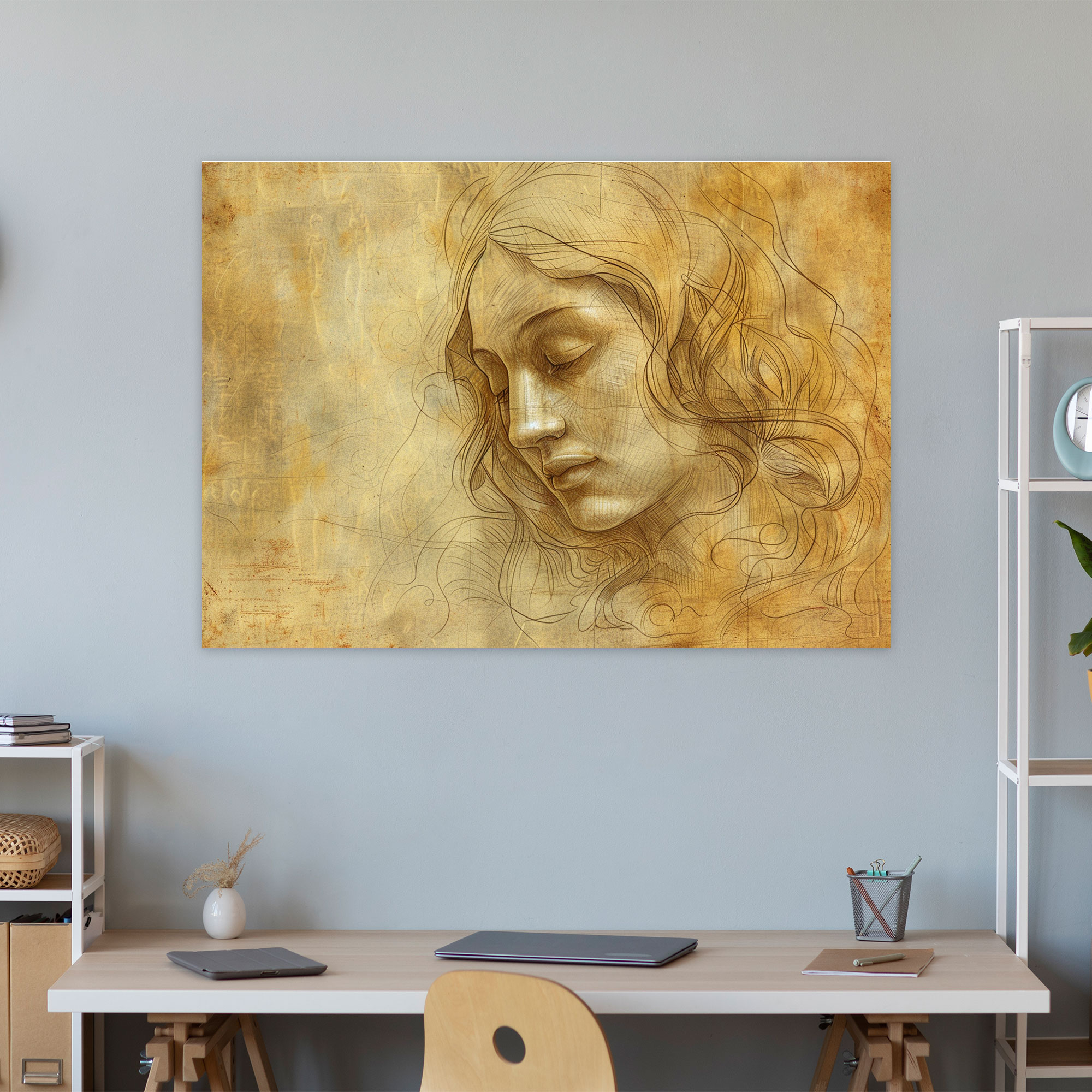 Leonardo Da Vinci Duvar Dekorasyonu - Kanvas Tablo Ev Dekorasyonu için Leonardo Da Vinci Eseri
