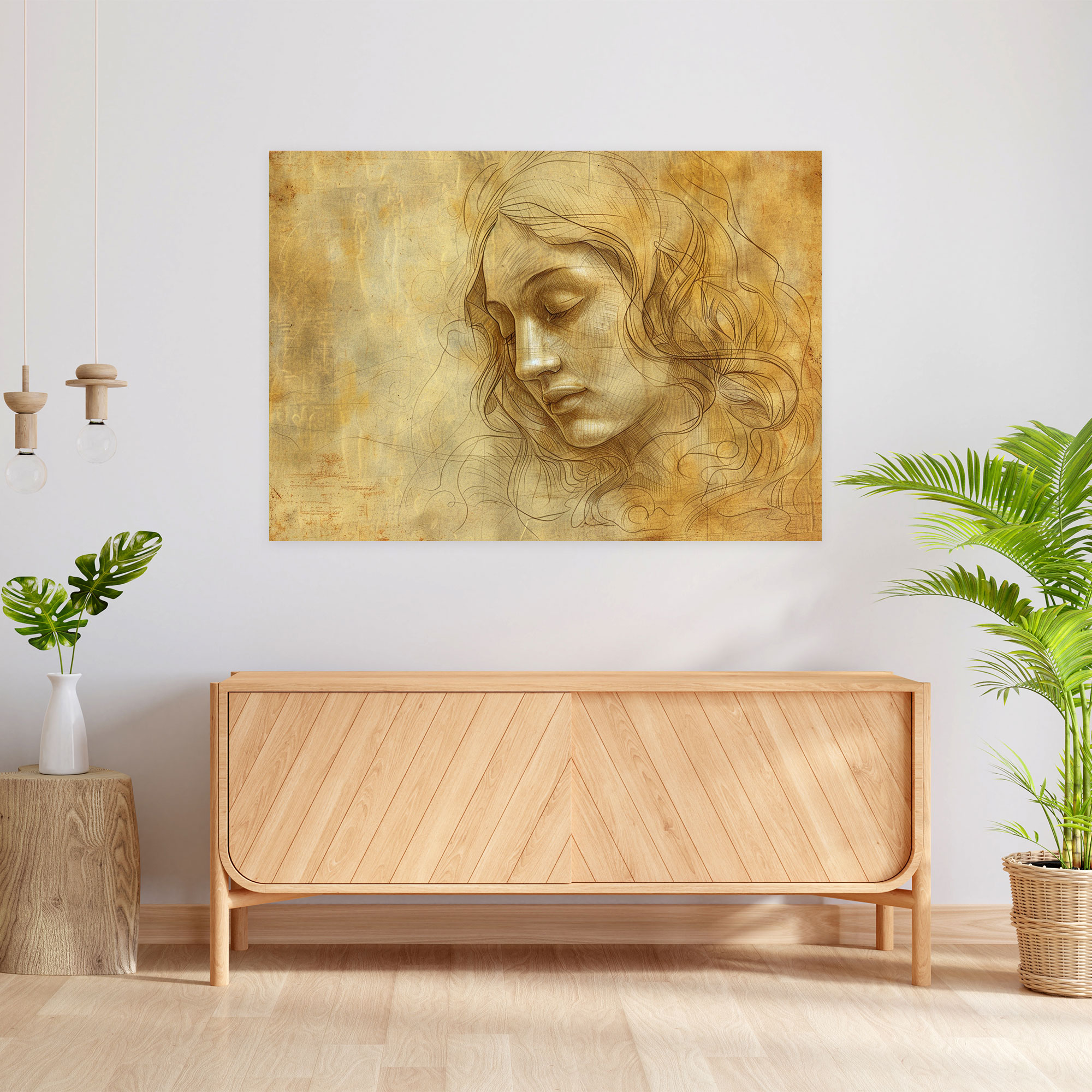 Leonardo Da Vinci Duvar Dekorasyonu - Kanvas Tablo Ev Dekorasyonu için Leonardo Da Vinci Eseri