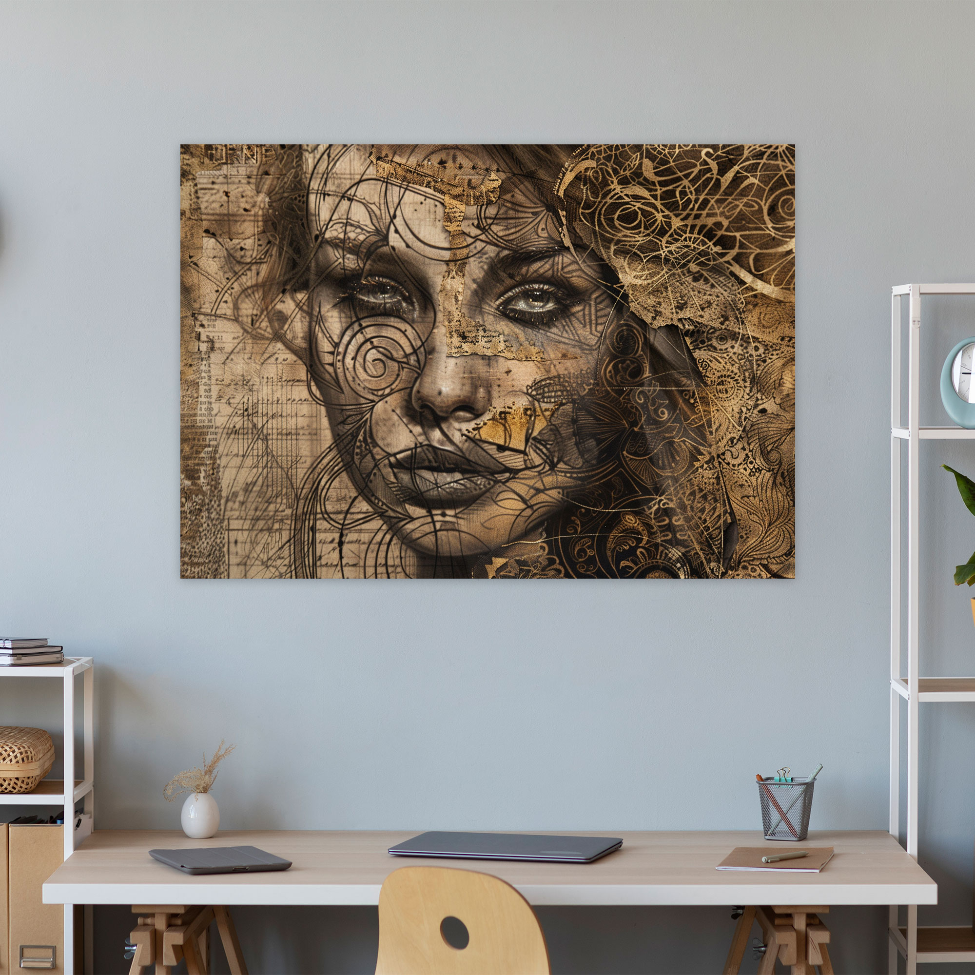 Leonardo Da Vinci Duvar Dekorasyonu - Kanvas Tablo Leonardo Da Vinci Temalı Duvar Süsü