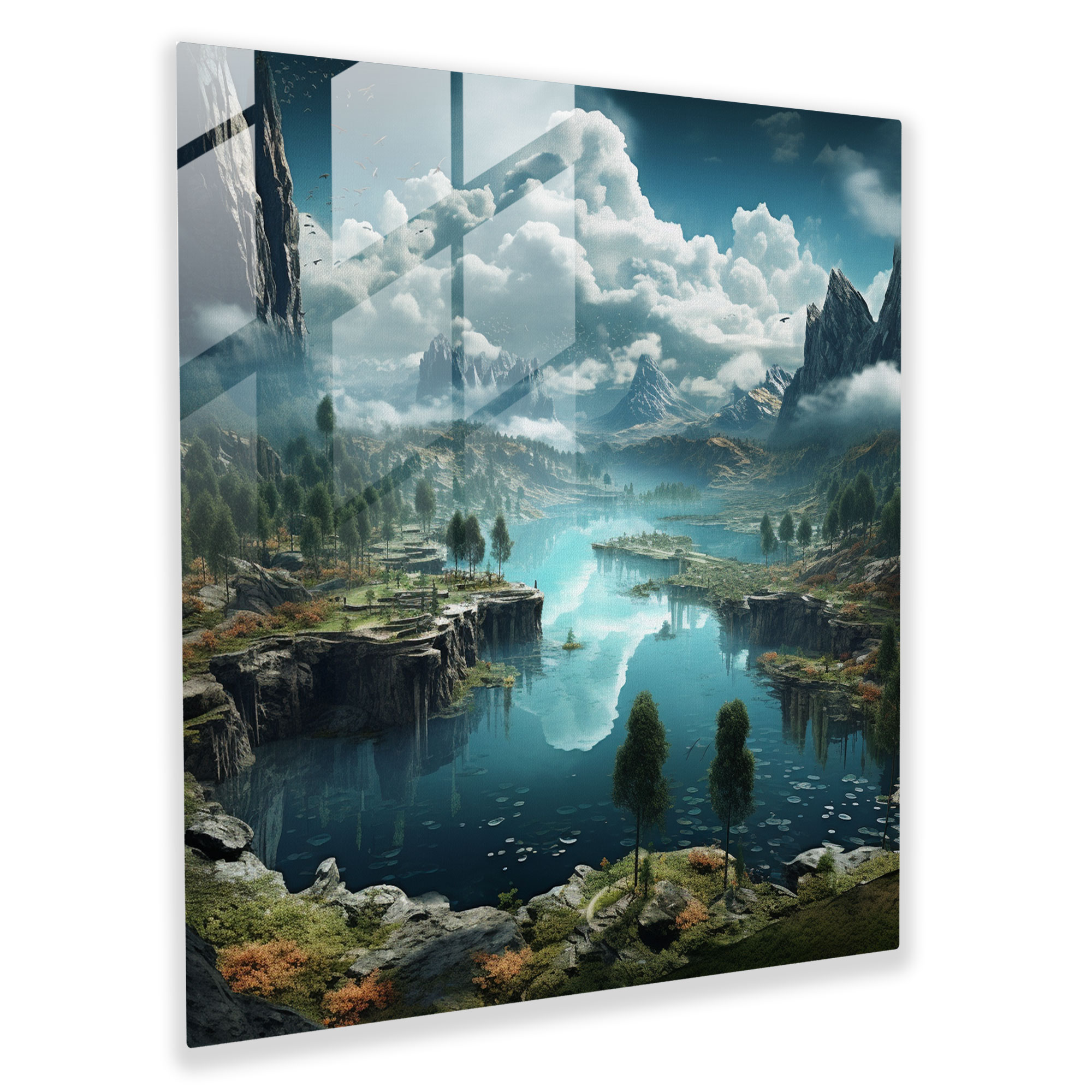 Lenticular Glass Print - Surreal Digital Art Glass Wall Art - Lenticular, Wonder, Digital Art, Home Decoration