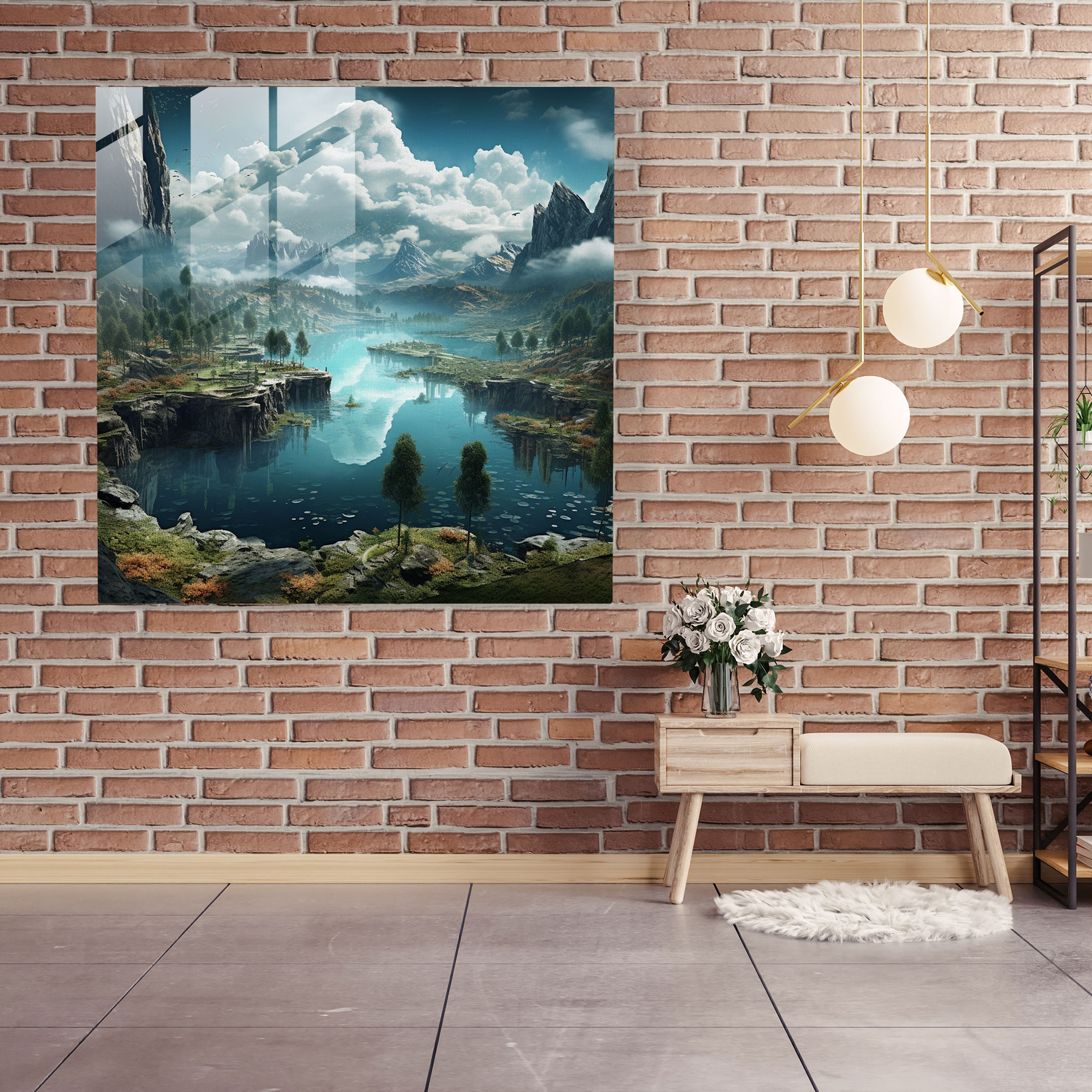 Lenticular Glass Print - Surreal Digital Art Glass Wall Art - Lenticular, Wonder, Digital Art, Home Decoration