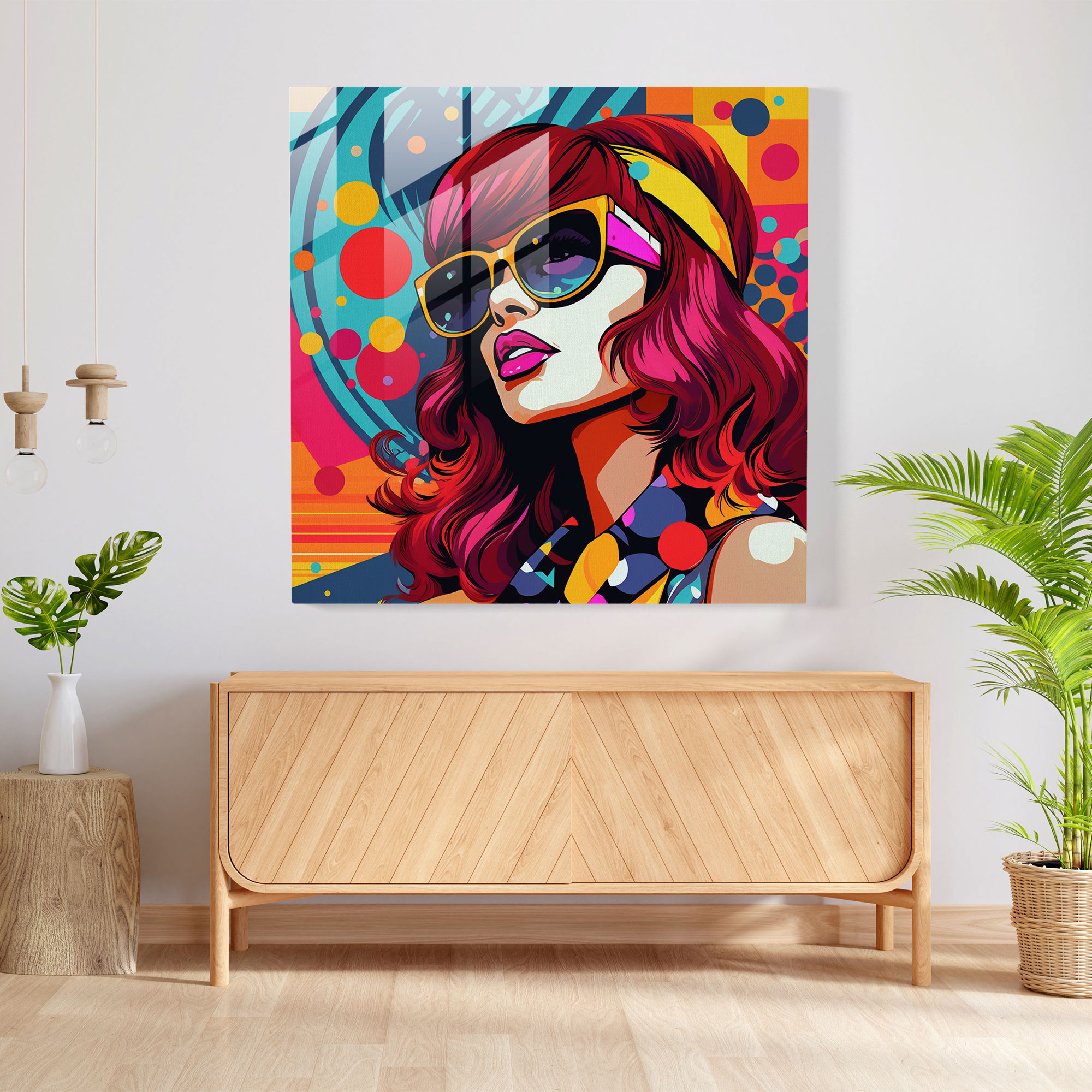 Lenticular Glass Print - Pop Art Glass Wall Art - Lenticular, Home Decoration, Illustration, Glass Print