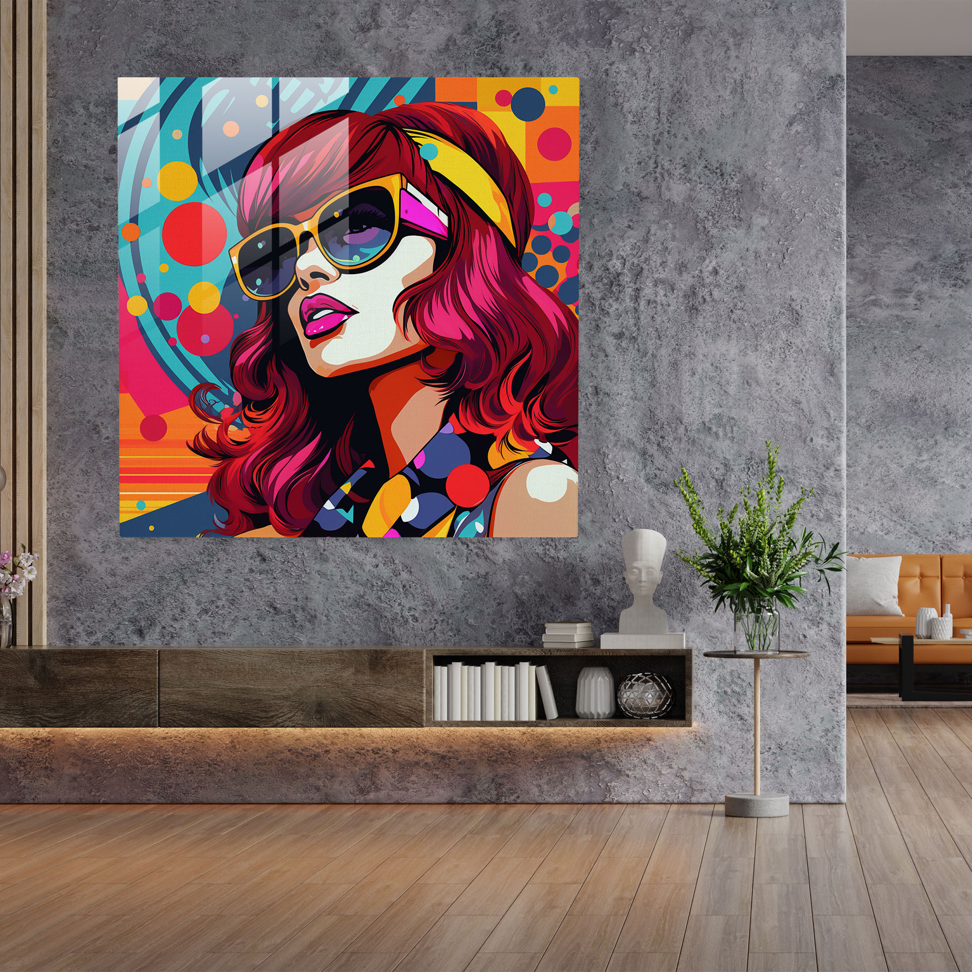 Lenticular Glass Print - Pop Art Glass Wall Art - Lenticular, Home Decoration, Illustration, Glass Print