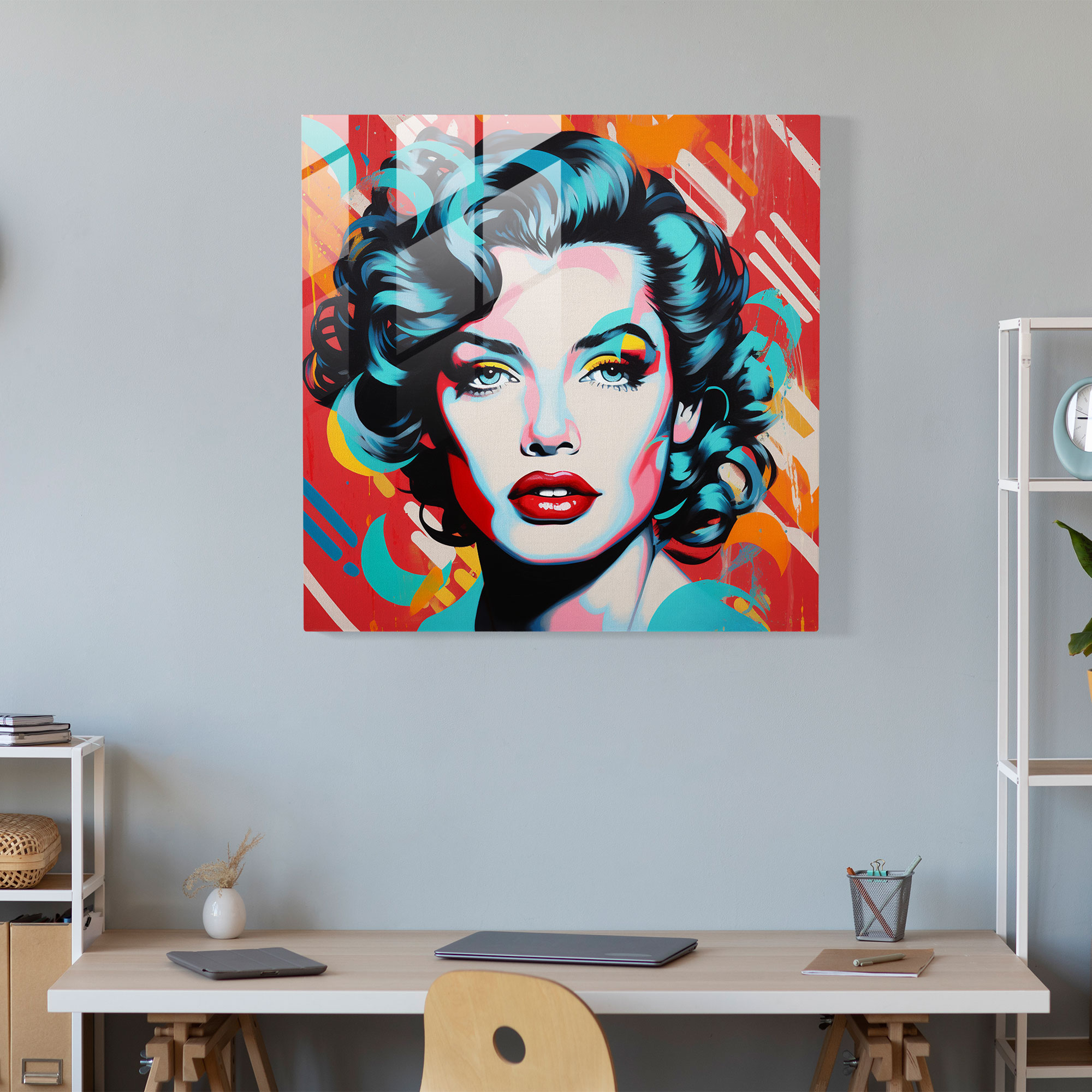 Lenticular Glass Print - Pop Art Icon - Lenticular, Pop Art Portrait, Glass Art, Lenticular