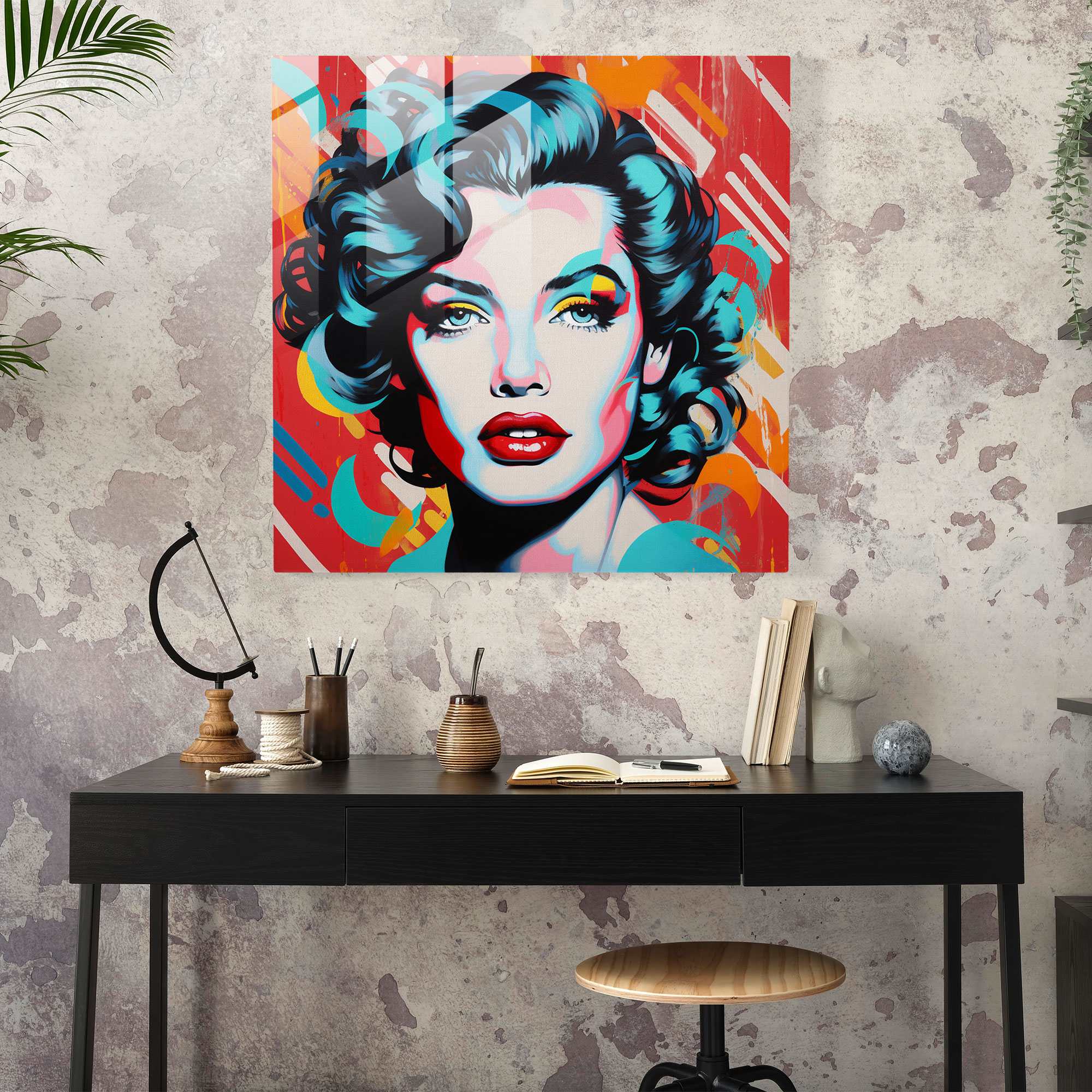 Lenticular Glass Print - Pop Art Icon - Lenticular, Pop Art Portrait, Glass Art, Lenticular