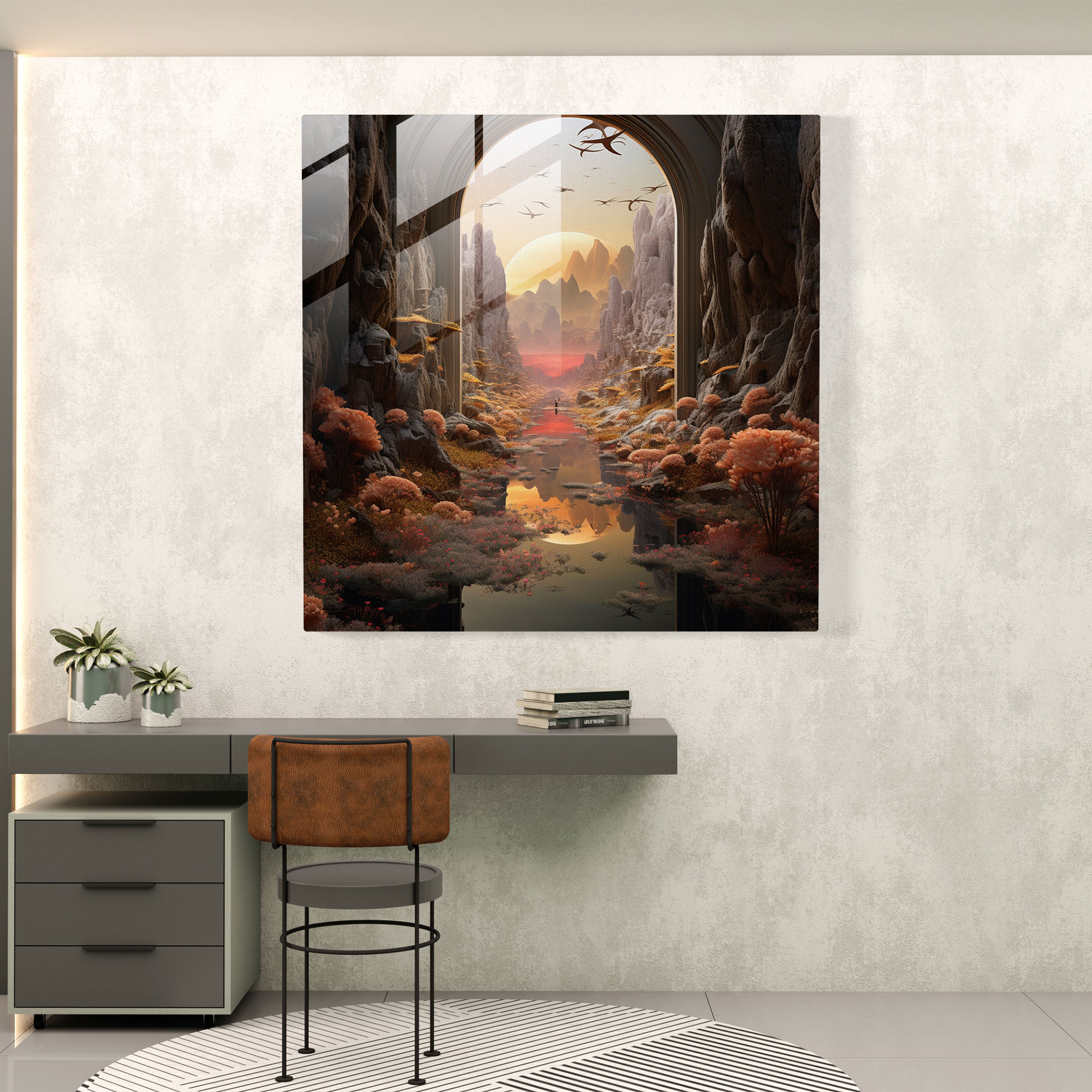 Home Decoration - Surreal Lenticular Glass Print - Lenticular, Lenticular, Intriguing, Glass Wall Art