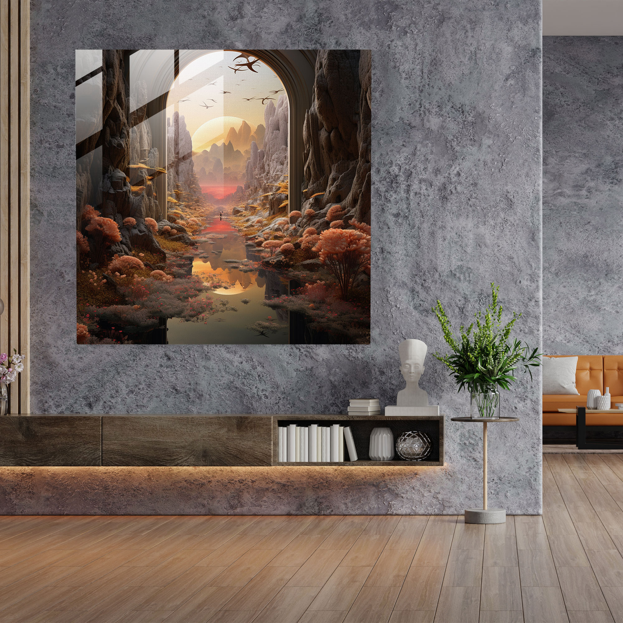 Home Decoration - Surreal Lenticular Glass Print - Lenticular, Lenticular, Intriguing, Glass Wall Art