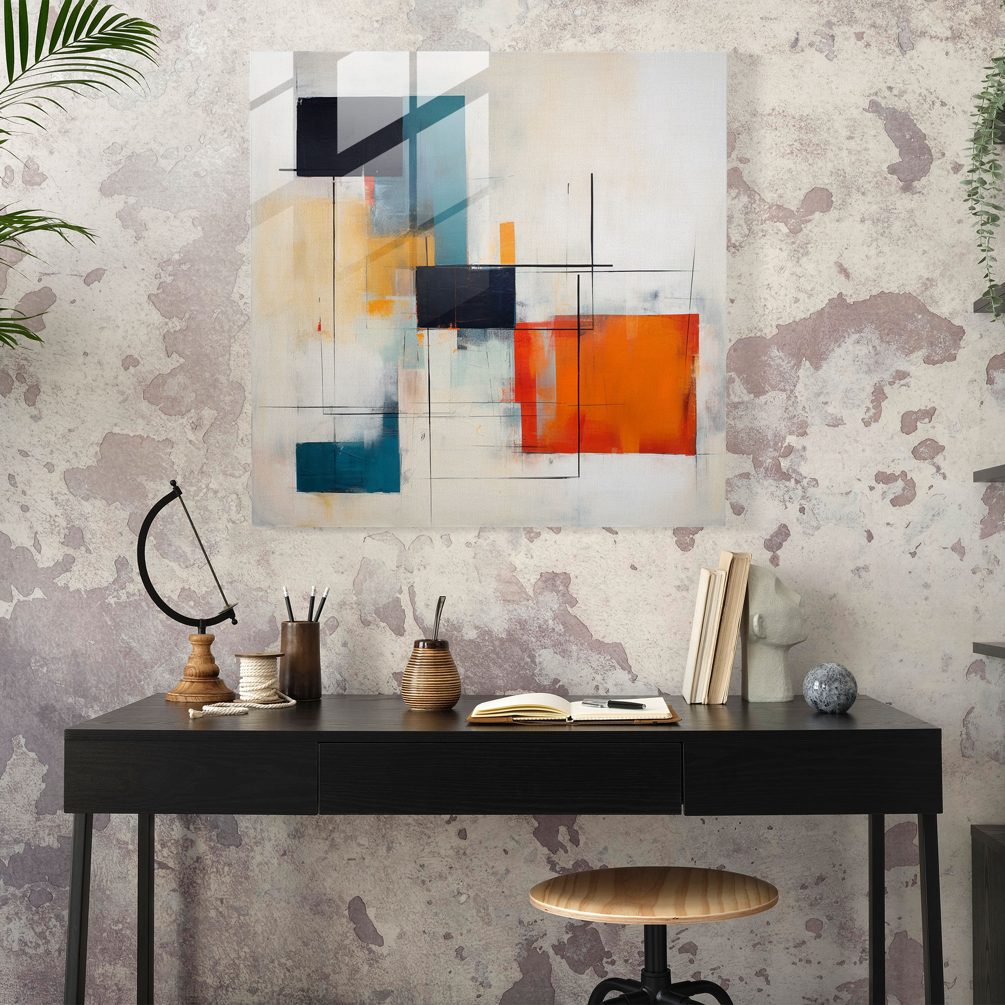 Minimalist Glass Art - Layered Lenticular Painting - Lenticular, Minimalist Painting, Glass Art, Modern Art