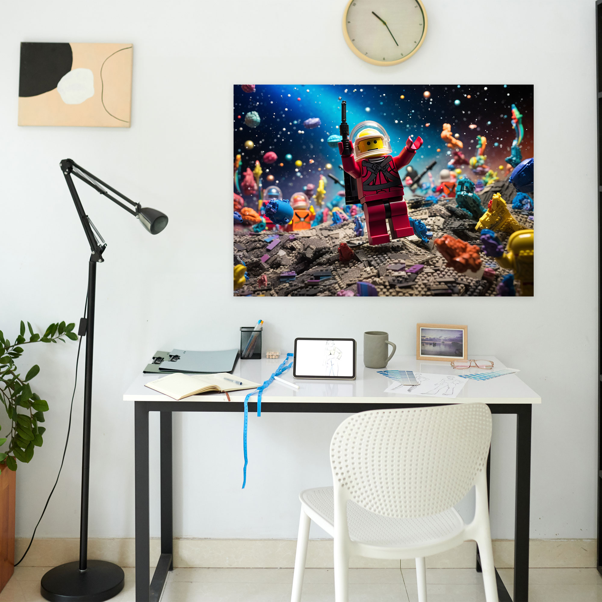 Klassische Lego Glaswandkunst - Lego Glaswandkunst Wanddekoration Galaxie