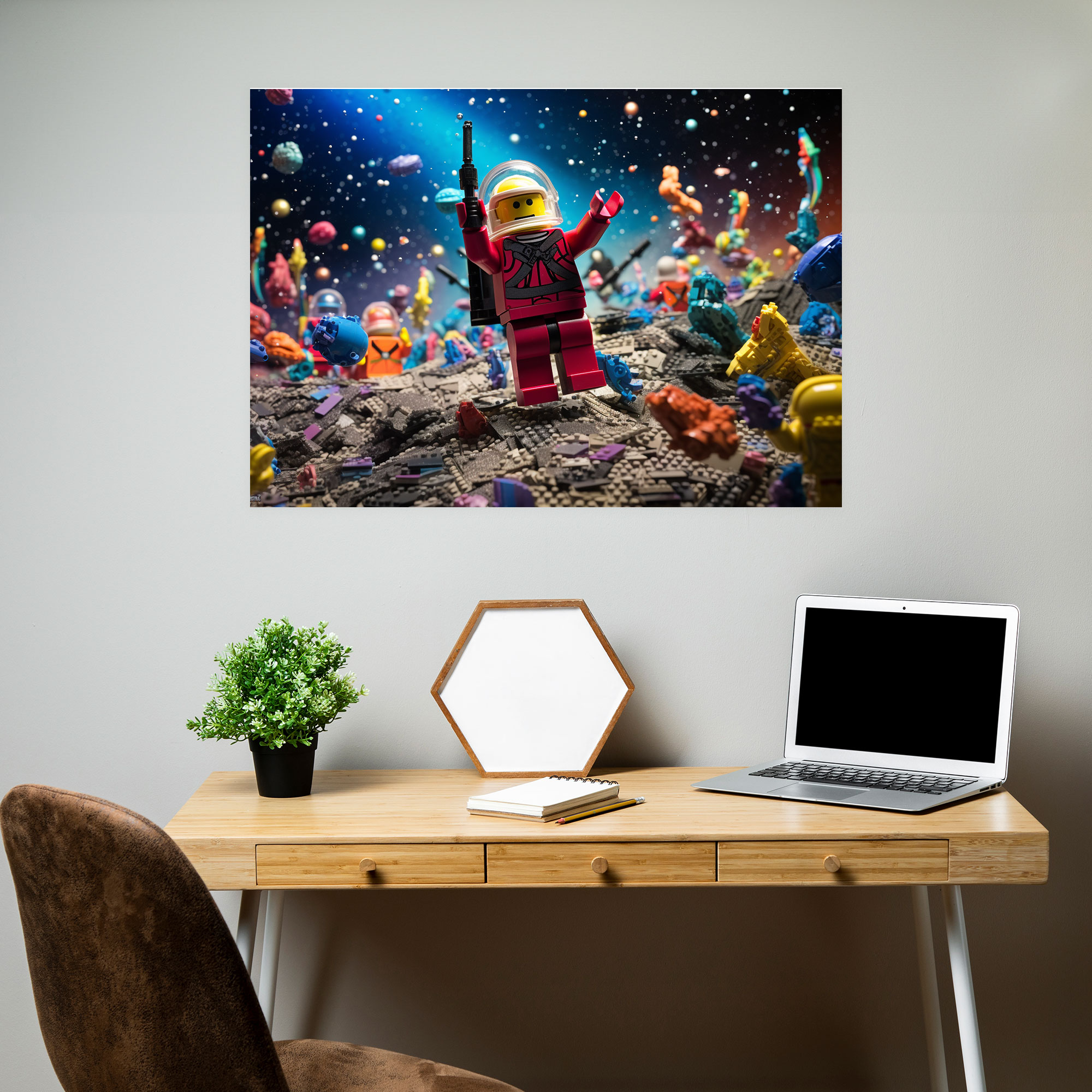 Klassische Lego Glaswandkunst - Lego Glaswandkunst Wanddekoration Galaxie