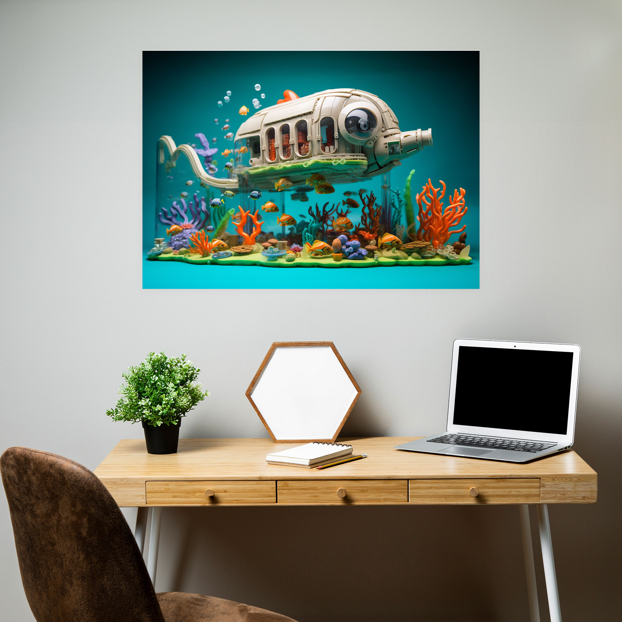 Lego Unterwasser Glasbild - Lego Wanddekoration Faszinierend Korallenriffe