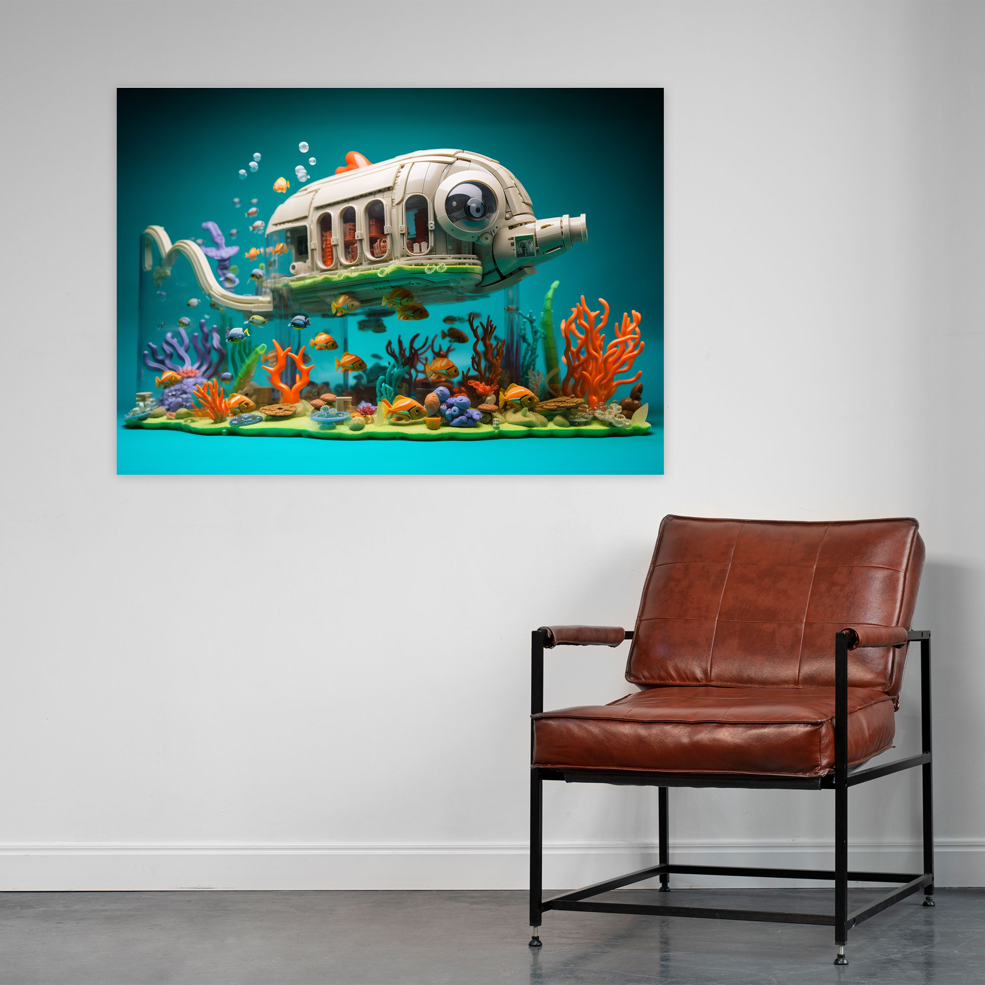 Lego Unterwasser Glasbild - Lego Wanddekoration Faszinierend Korallenriffe