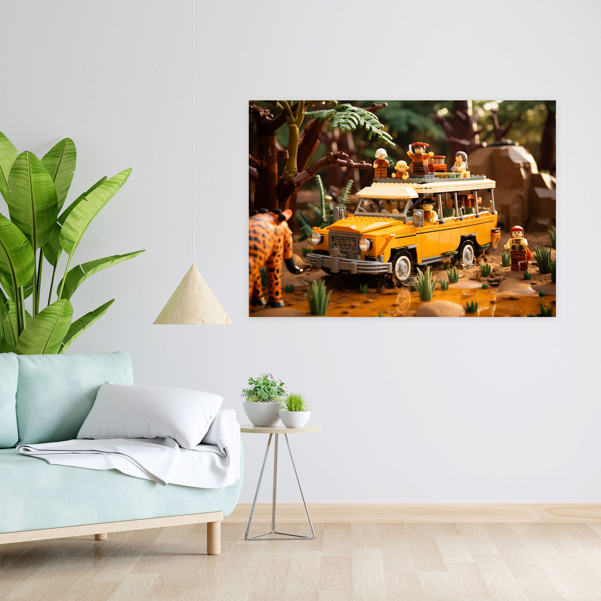 Lego Safari Glass Print - Lego, Safari Adventure, Glass Print, Home Decoration
