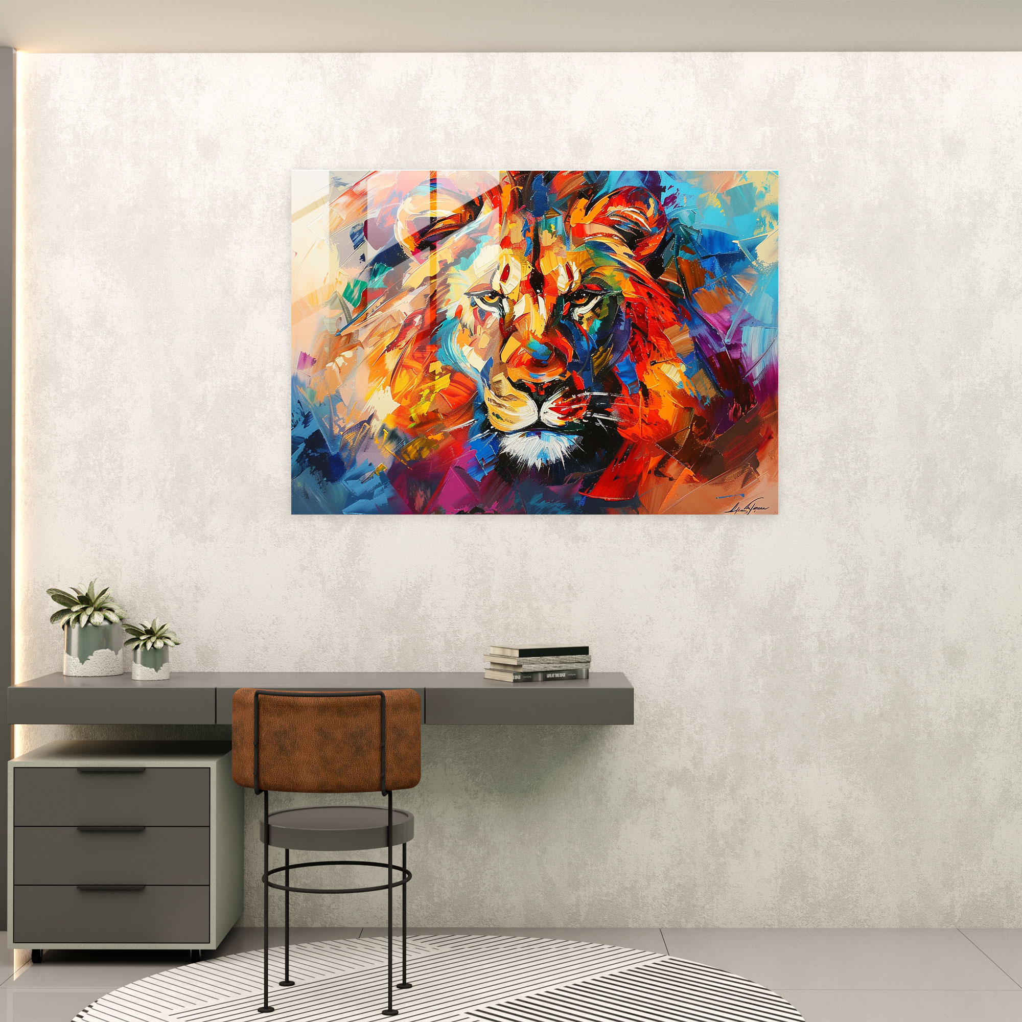 Playful Animal Glass Print - Leonid Afremov, Modern Art, Glass Print, Leonid Afremov