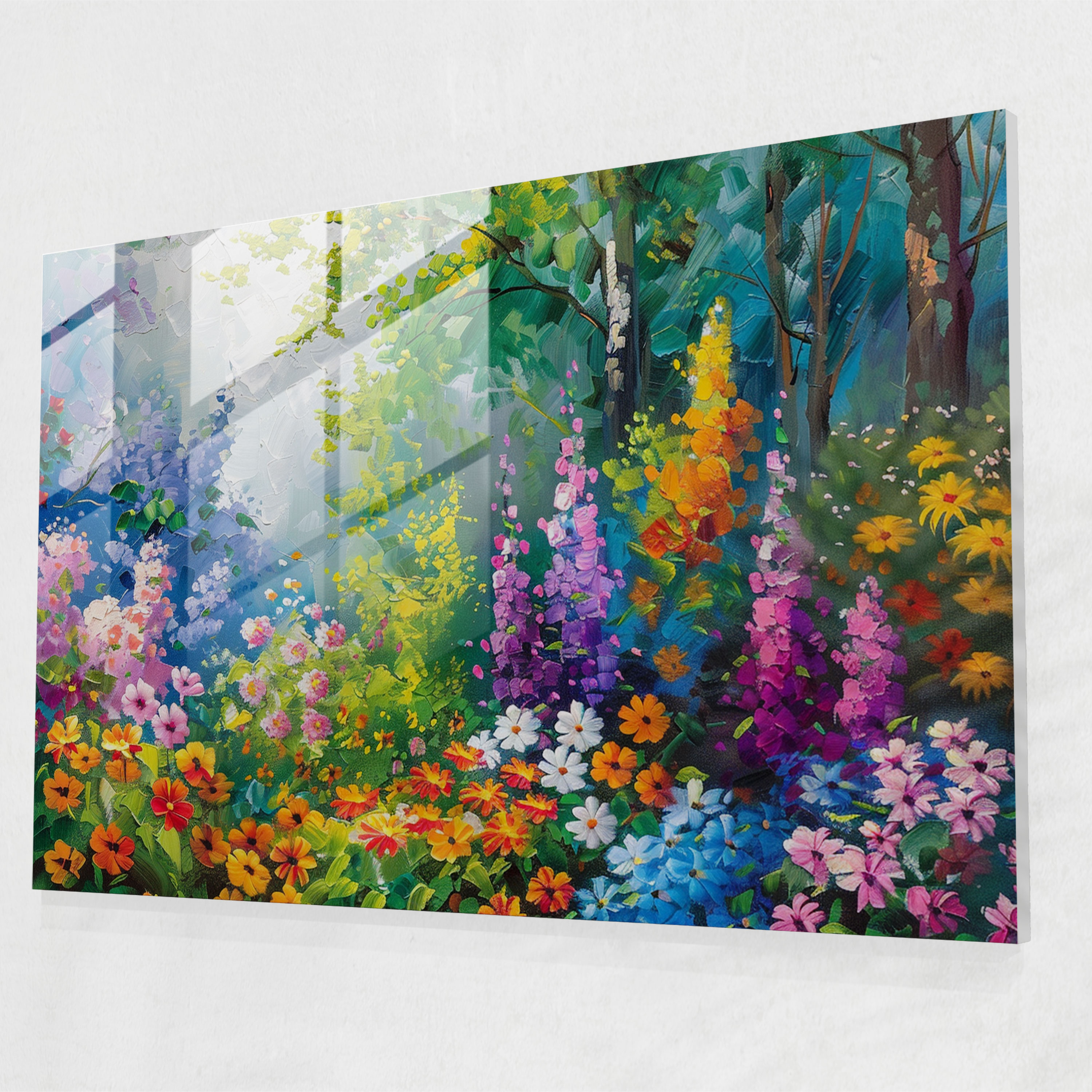 Enchanting Garden Glass Wall Art - Leonid Afremov, Leonid Afremov, Home Decoration, Wall Decoration