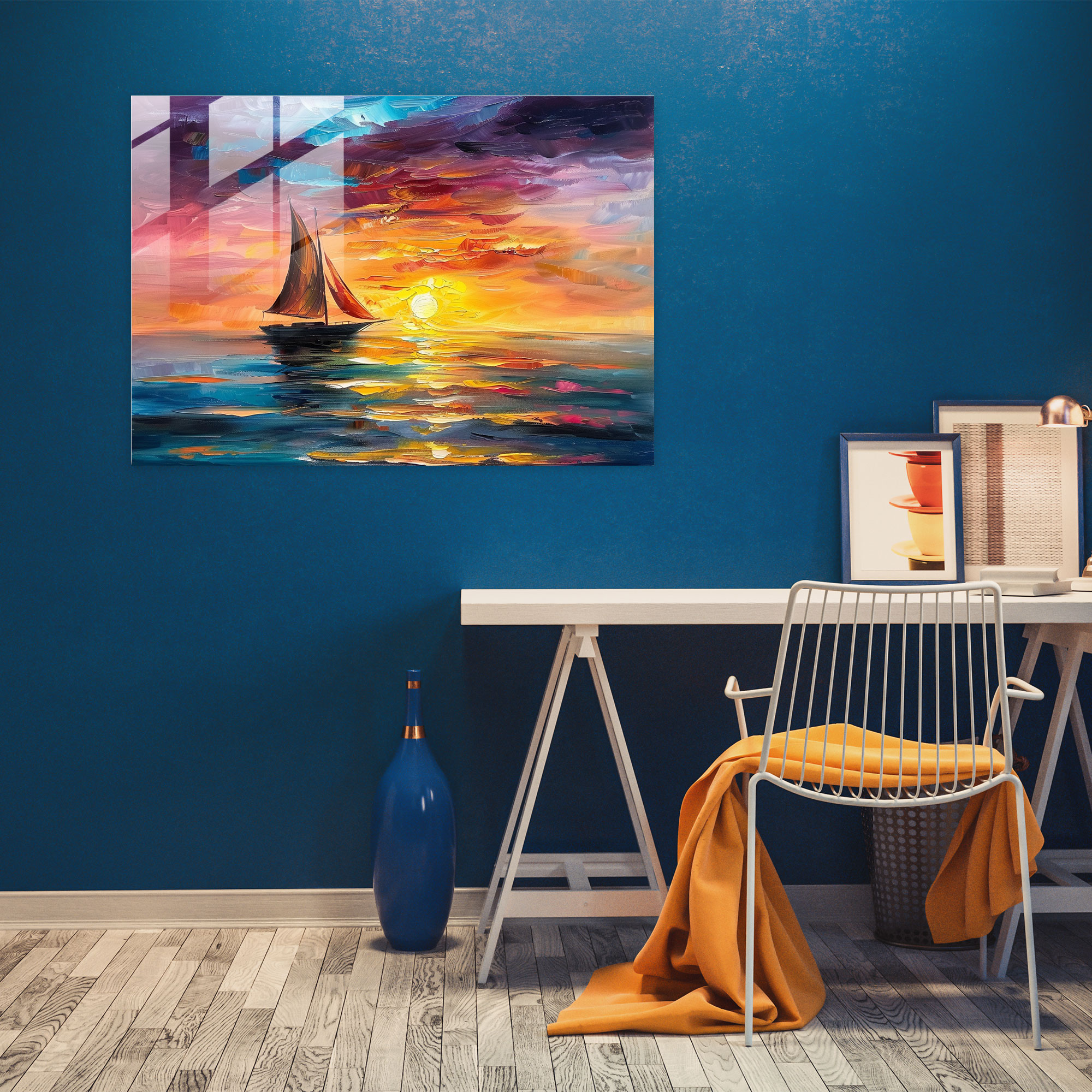 Seaside Glow Glass Wall Art - Leonid Afremov, Glass Wall Art, Glass Print, Modern Art