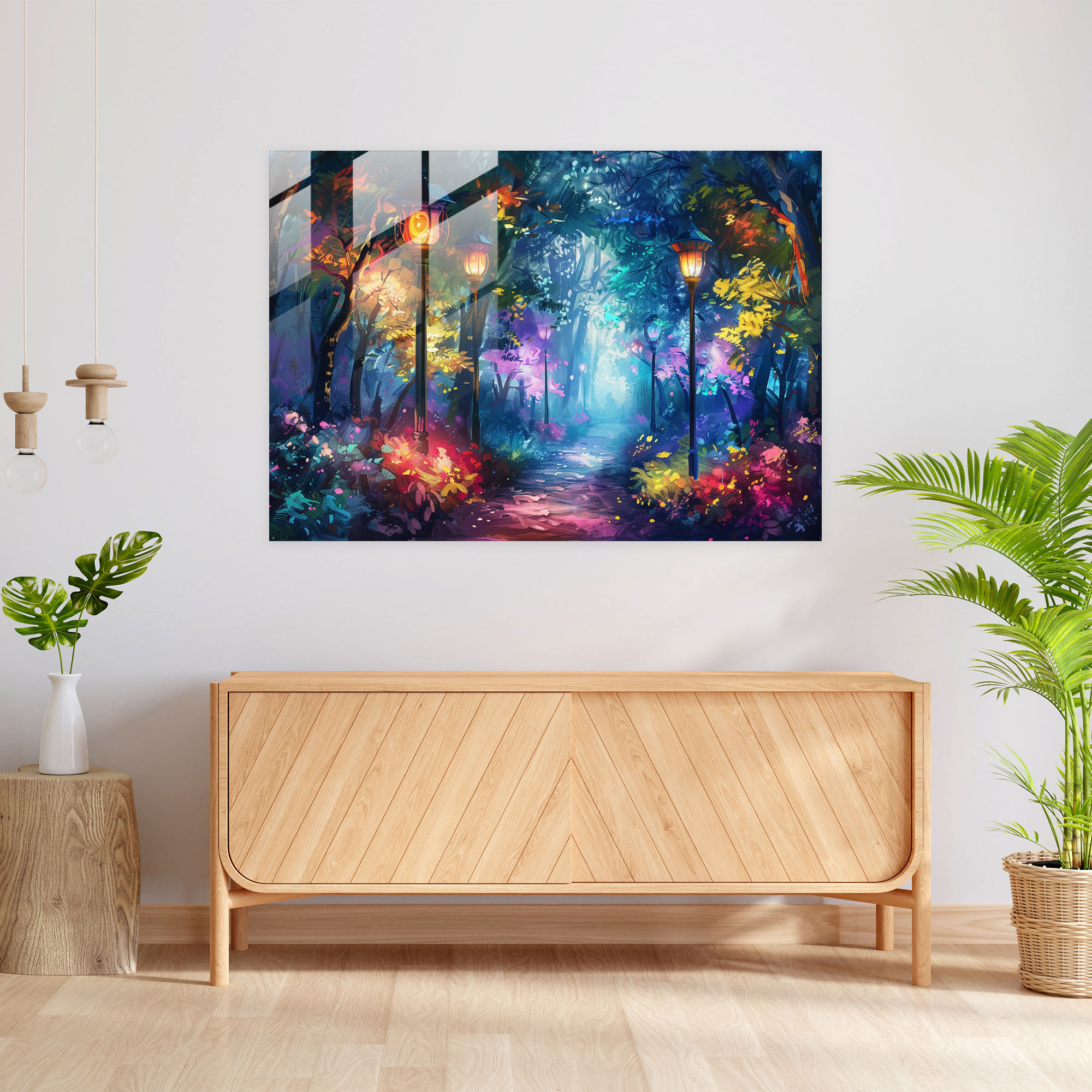 Enchanted Path Glass Print Modern Art - Leonid Afremov, Wall Decoration, Glass Print, Leonid Afremov