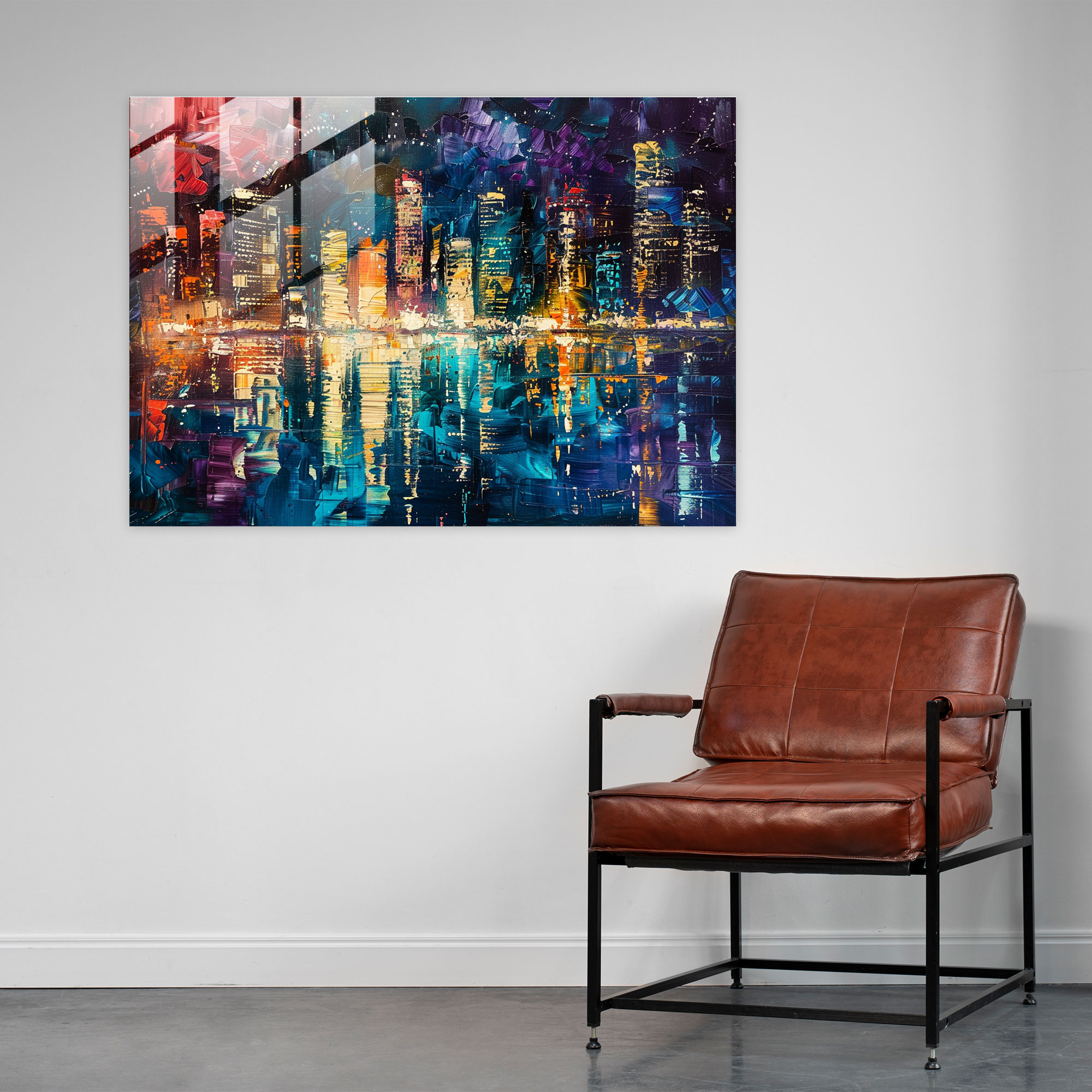 Leonid Afremov Glass Print Cityscape Wall Art - Leonid Afremov, Modern Art, Home Decoration, Leonid Afremov