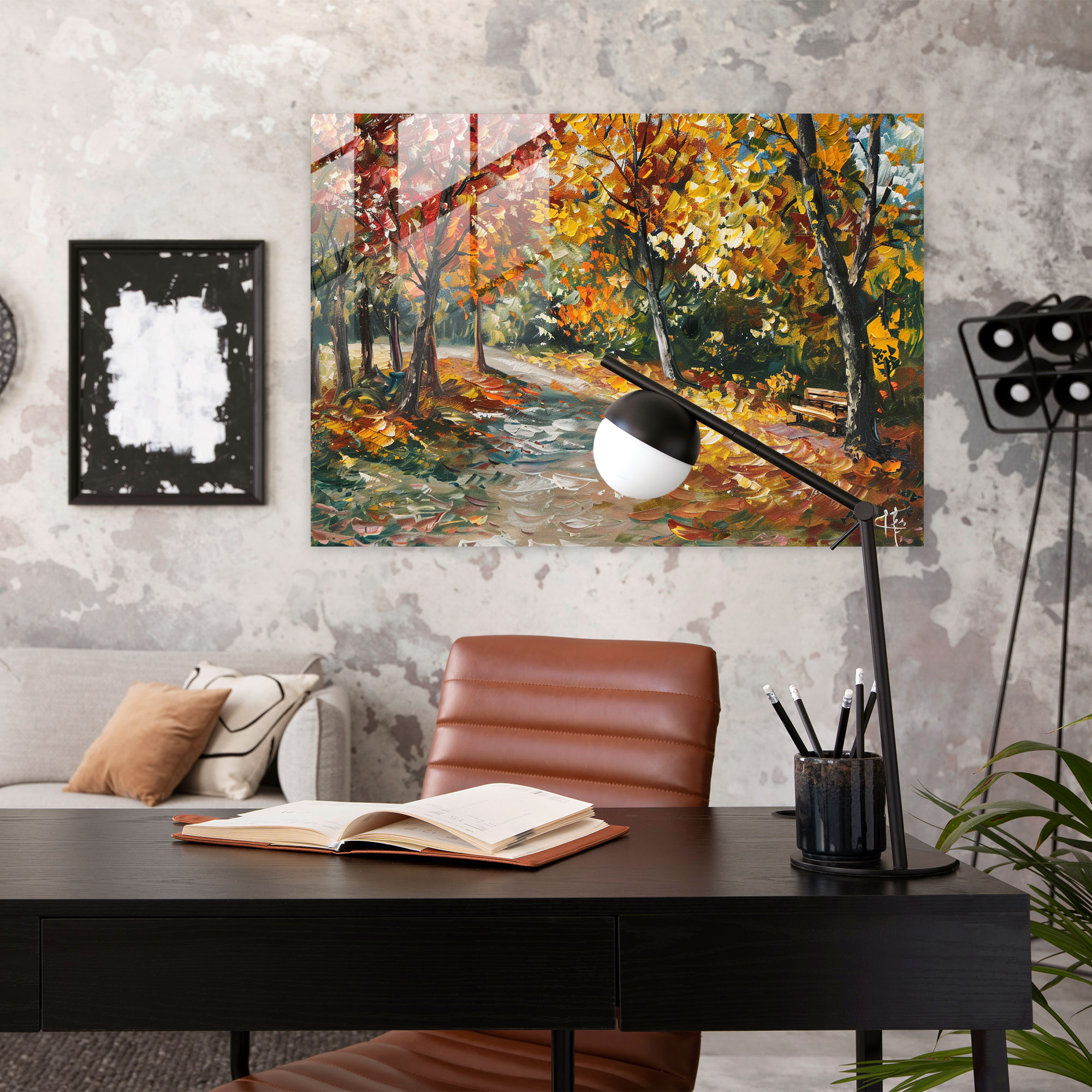 Leonid Afremov Glass Print Park Wall Art - Leonid Afremov, Leonid Afremov, Home Decoration, Wall Decoration
